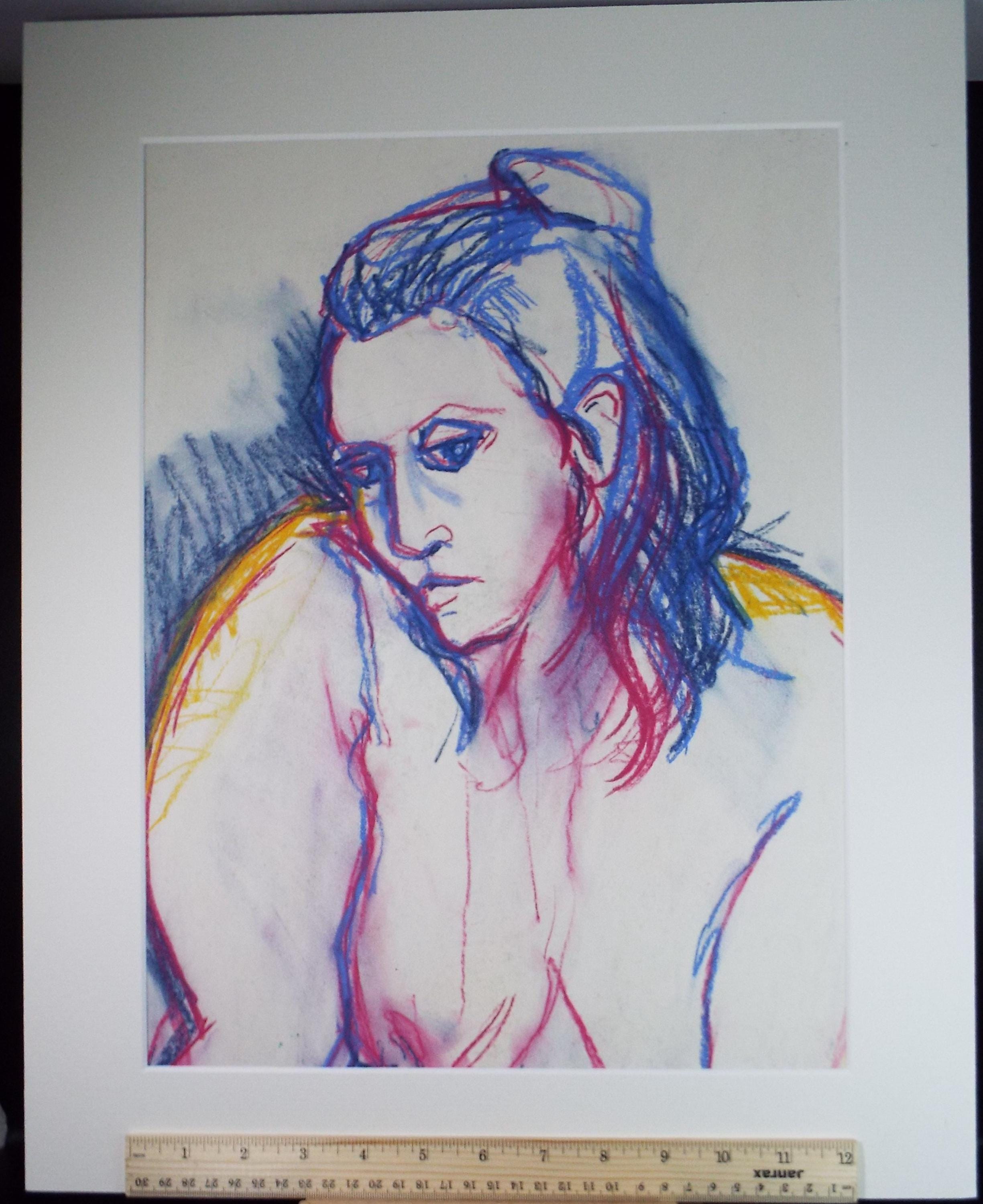 Original Pastel, ' Portrait of a Woman', Circa 1990's, Barbara Karn (b1949)
