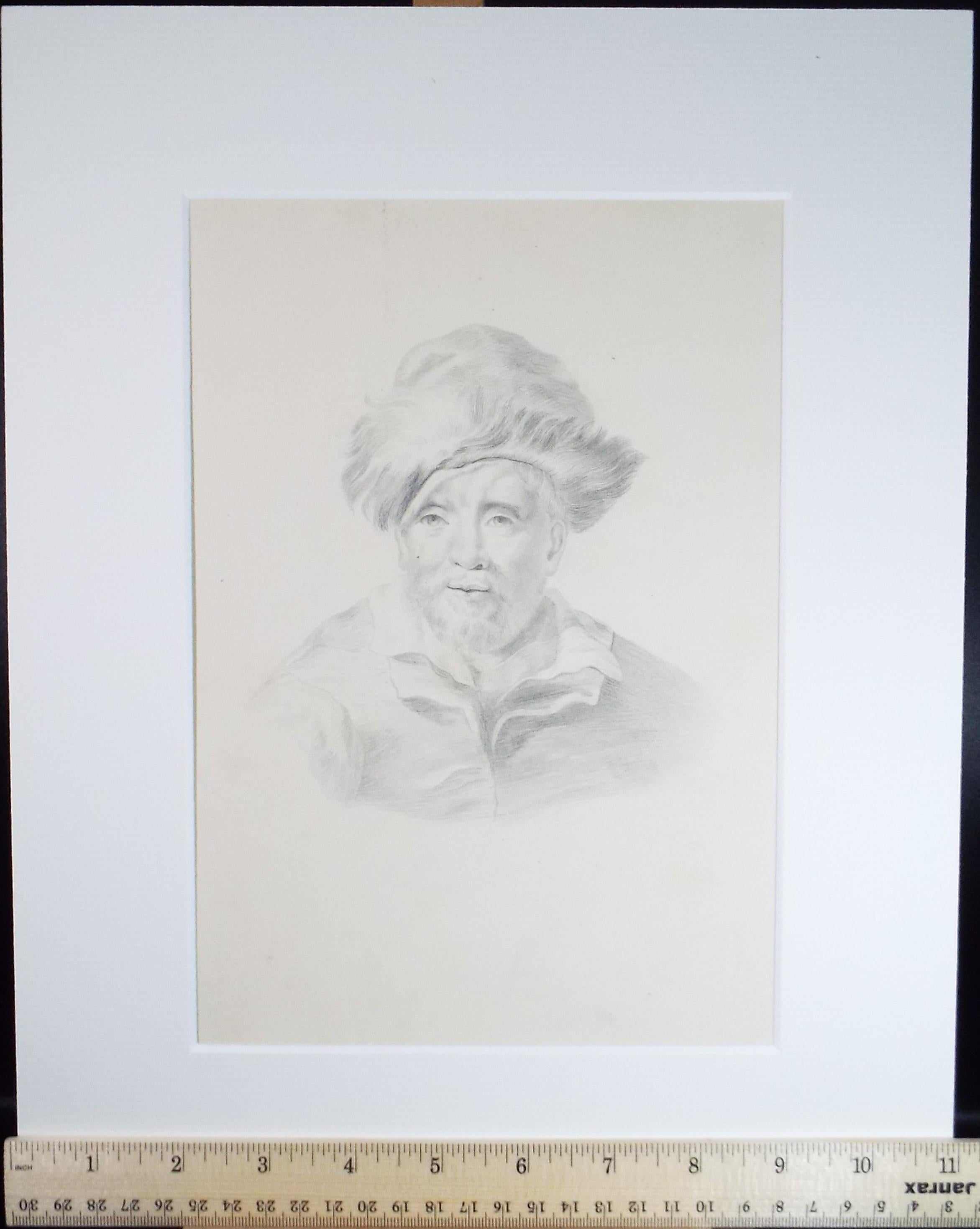 Original Pencil Drawing , 'Portrait of a Nobleman', Mid 19th Century, unknown artist