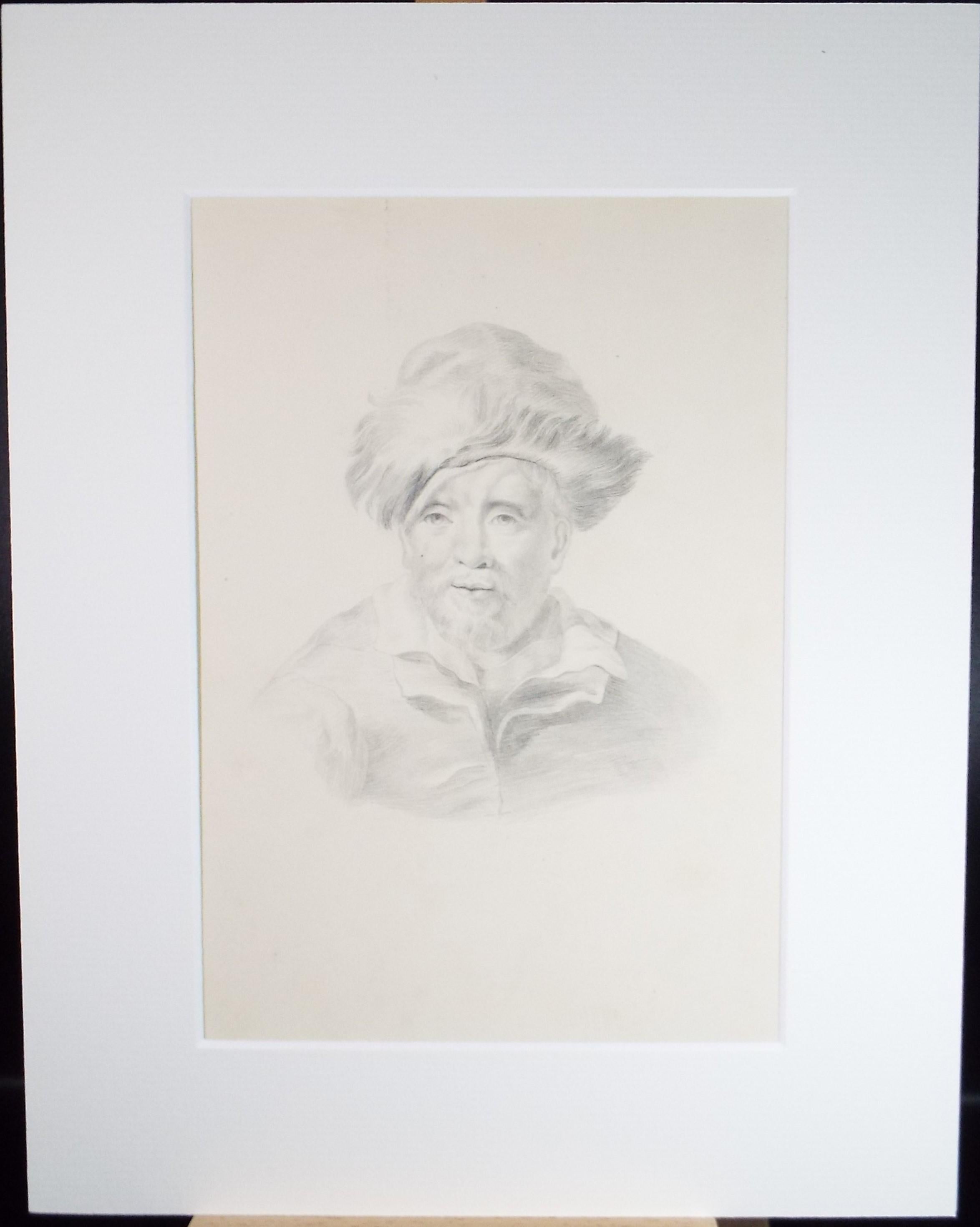 Original Pencil Drawing , 'Portrait of a Nobleman', Mid 19th Century, unknown artist