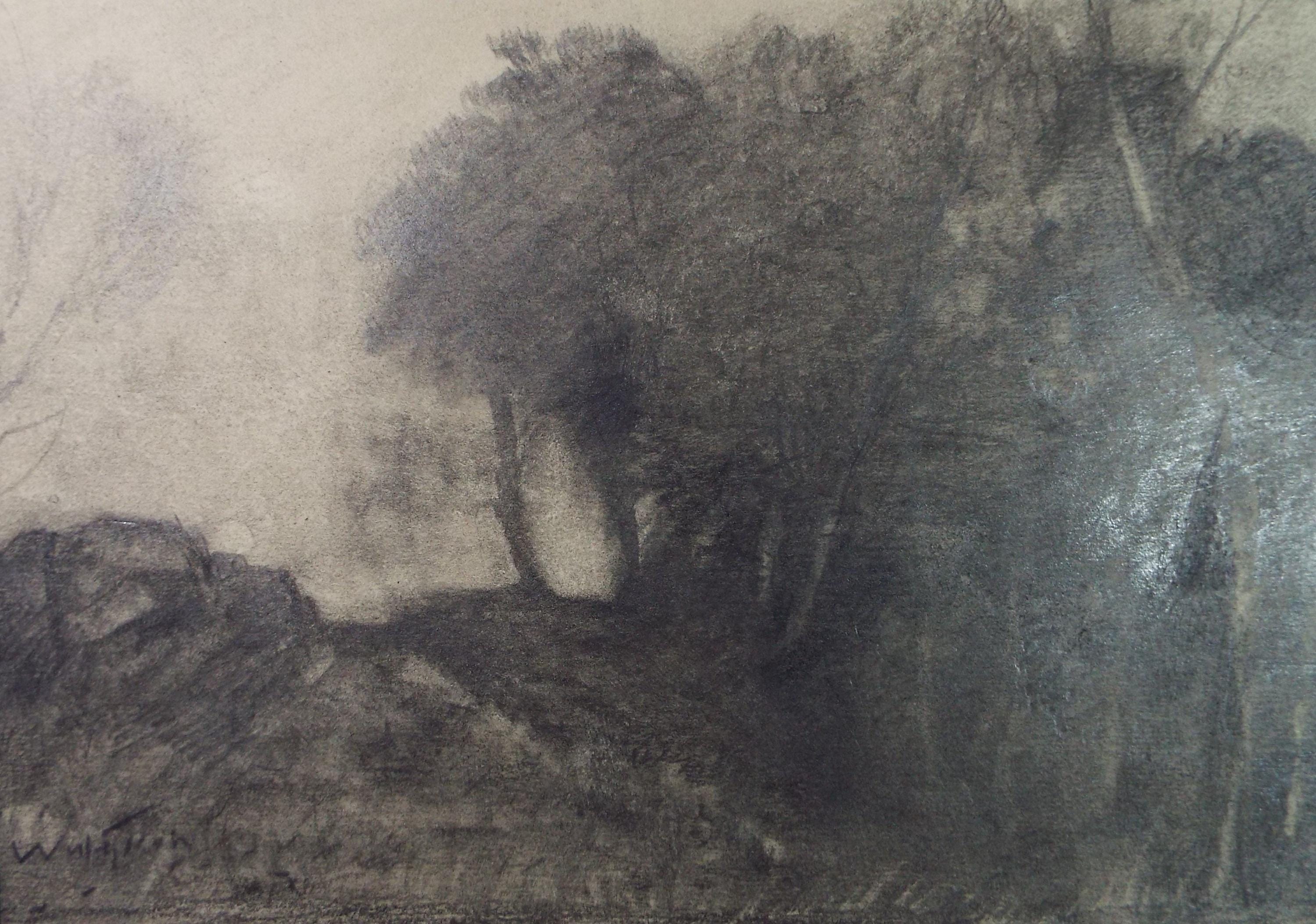 Original Pencil Drawing, 'Summer Night', David Waterson RE FSA (1870-1954)