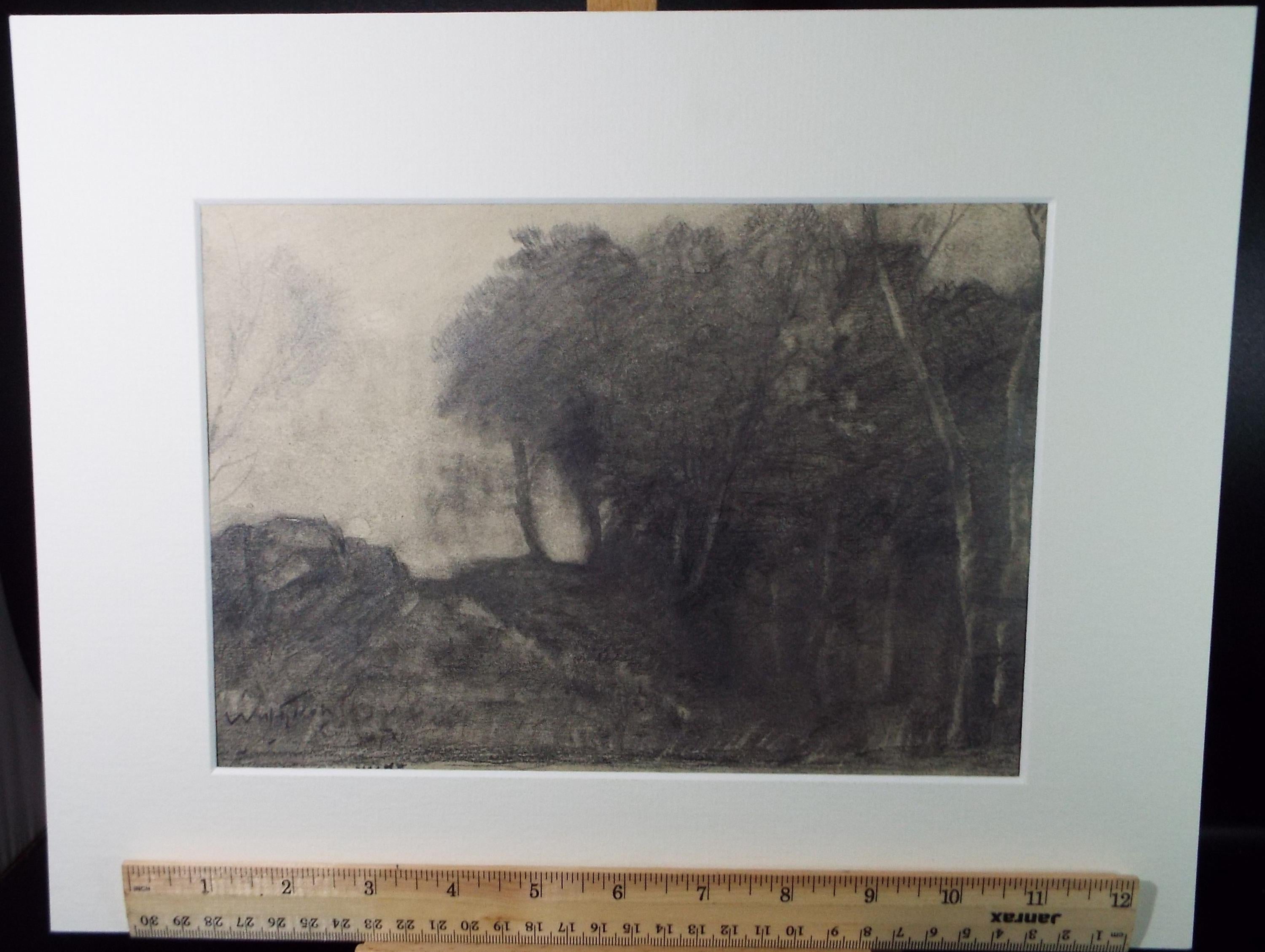 Original Pencil Drawing, 'Summer Night', David Waterson RE FSA (1870-1954)