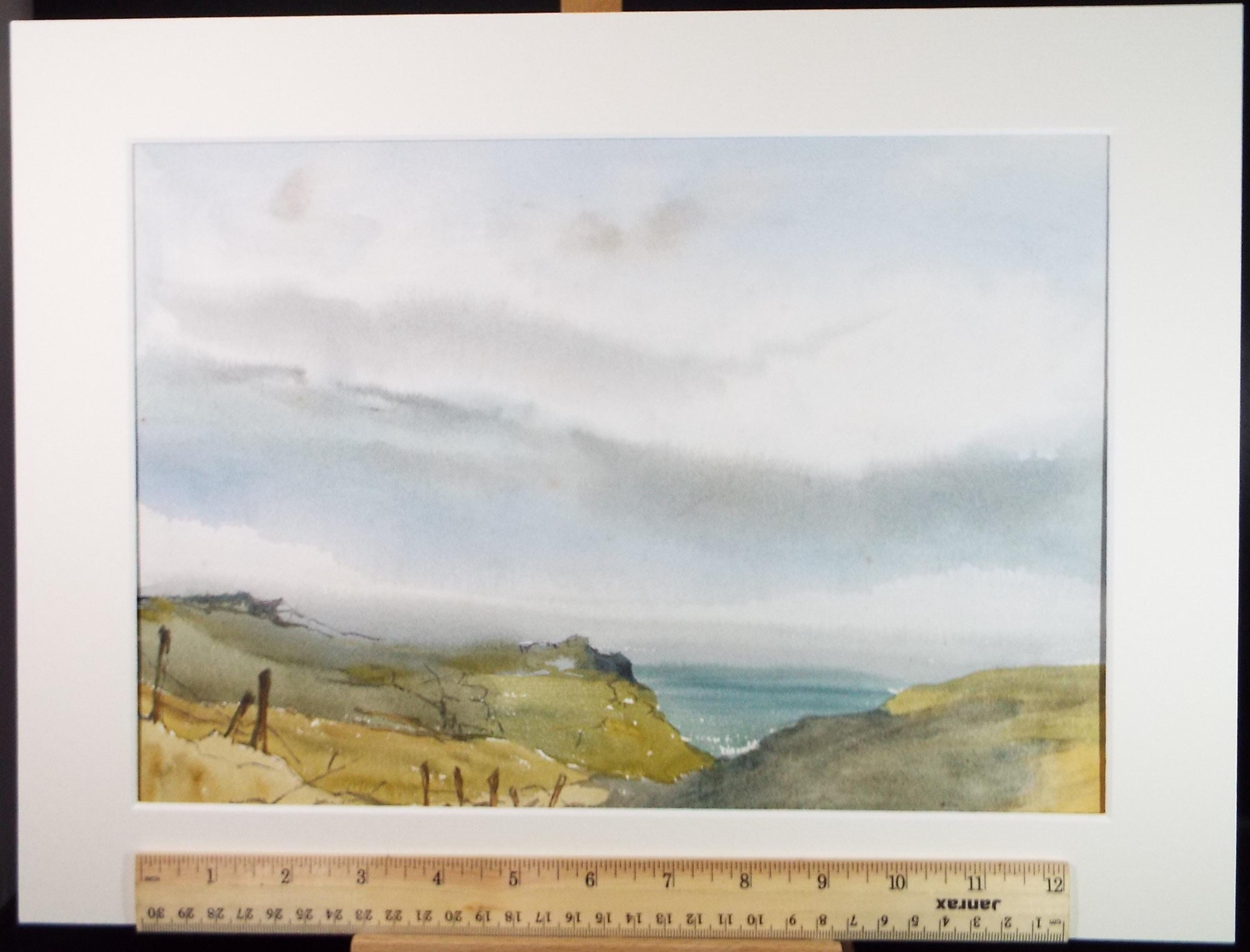 Original Watercolour, 'The Lizard', Gwen Rayner, c1970's