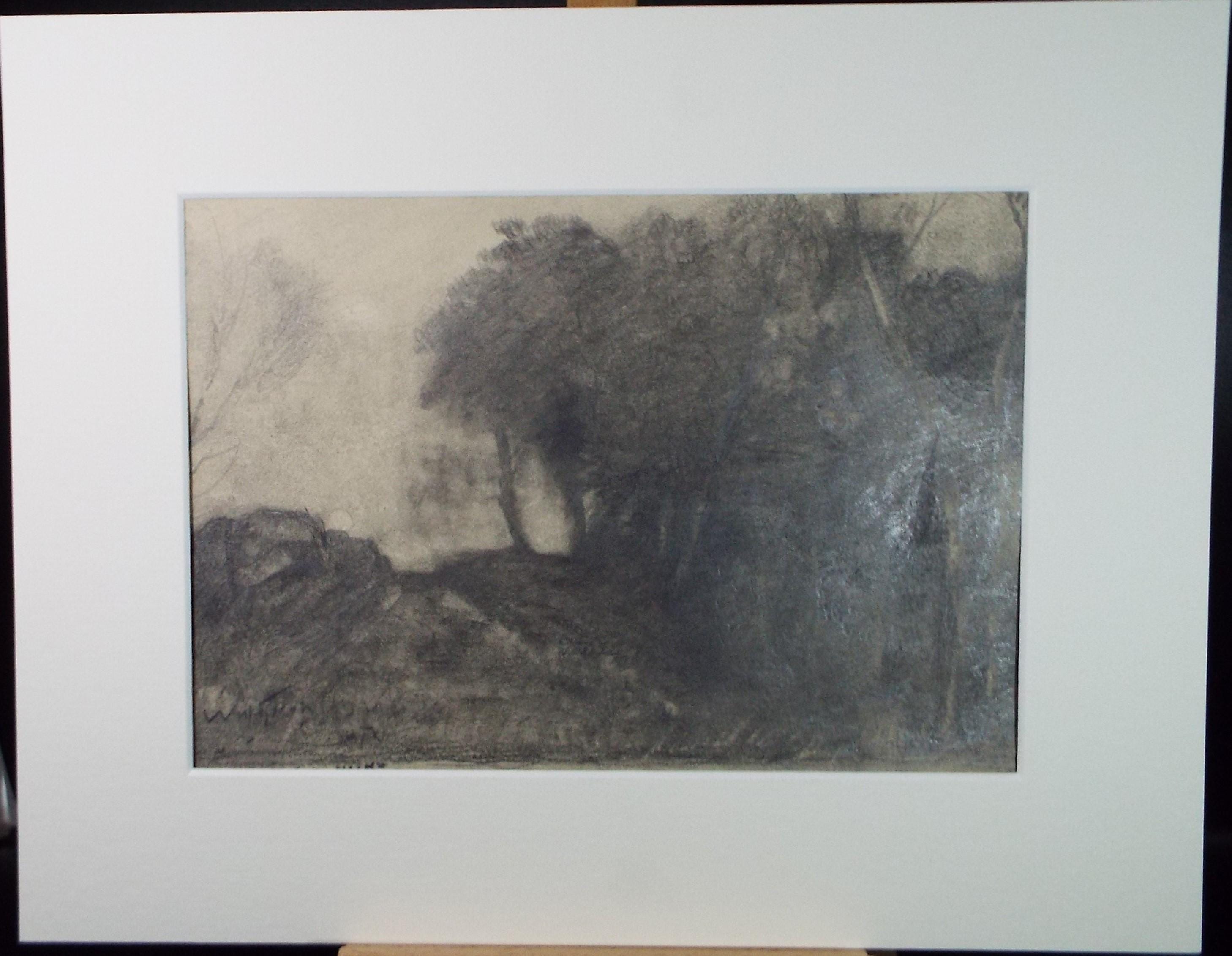 Original Pencil Drawing, 'Summer Night', David Waterson RE FSA (1870-1954)