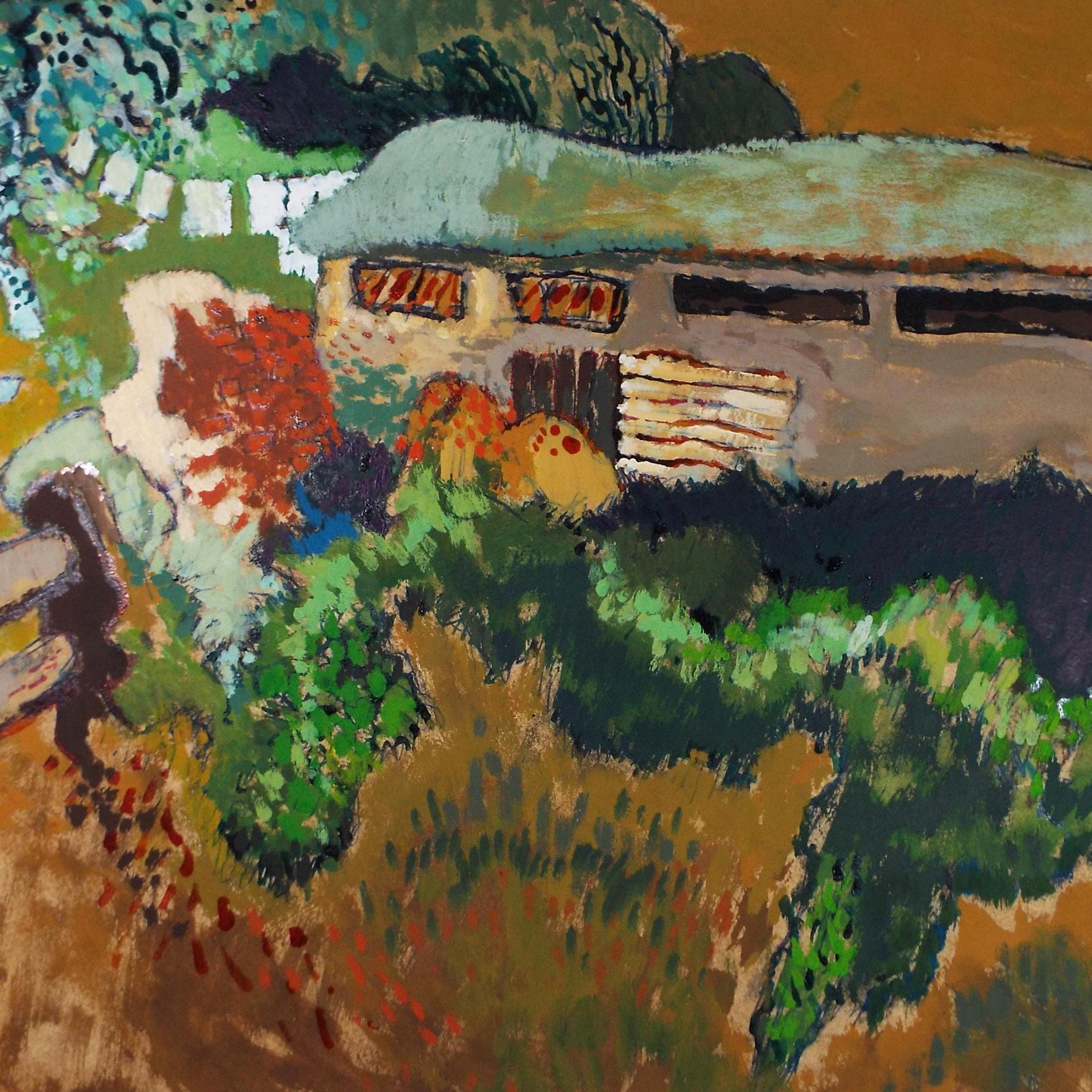 Original Watercolour & Gouache, 'The Farmstead', Circa 1970's