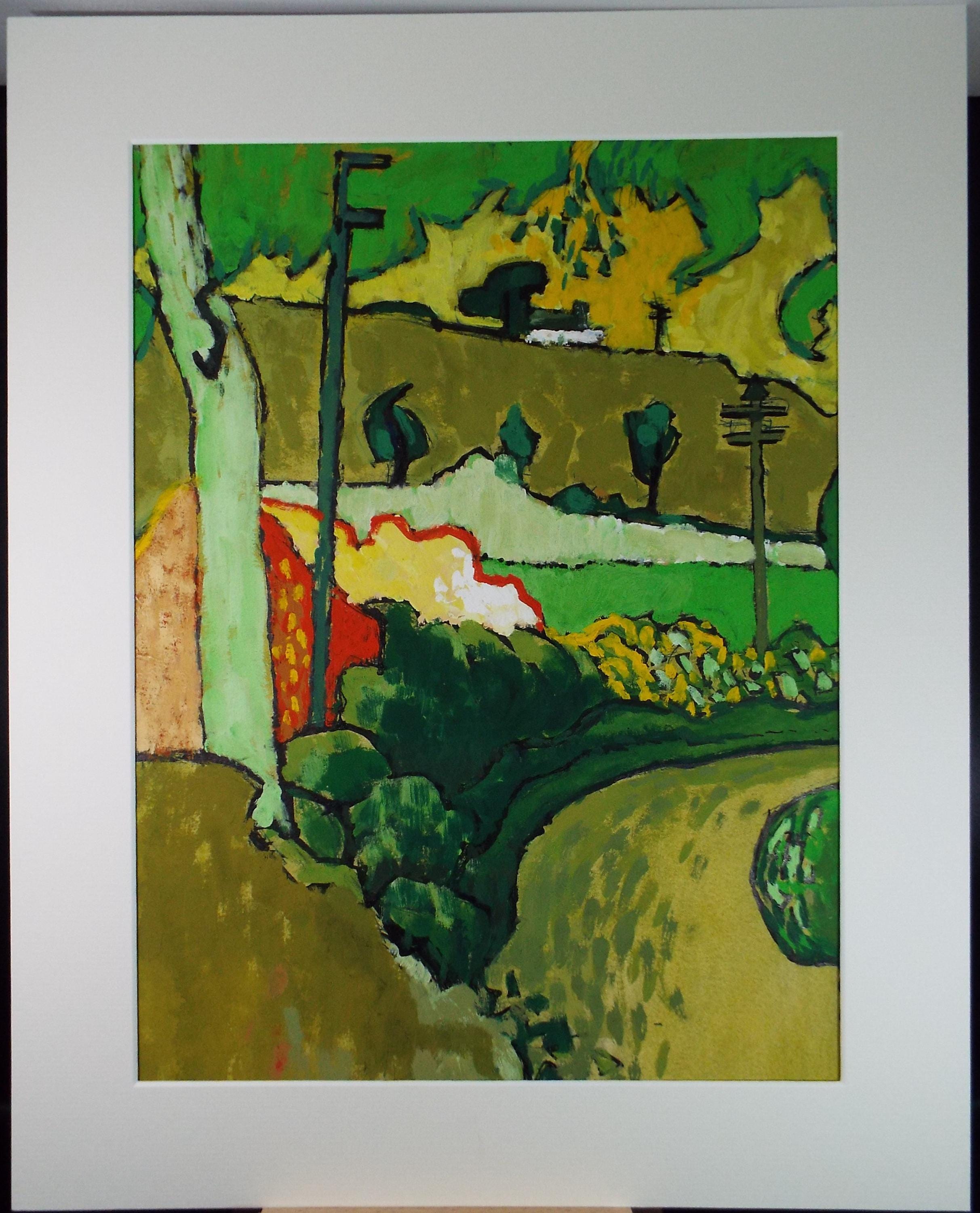 Original Watercolour & Gouache, 'Country Lane', Circa 1970's