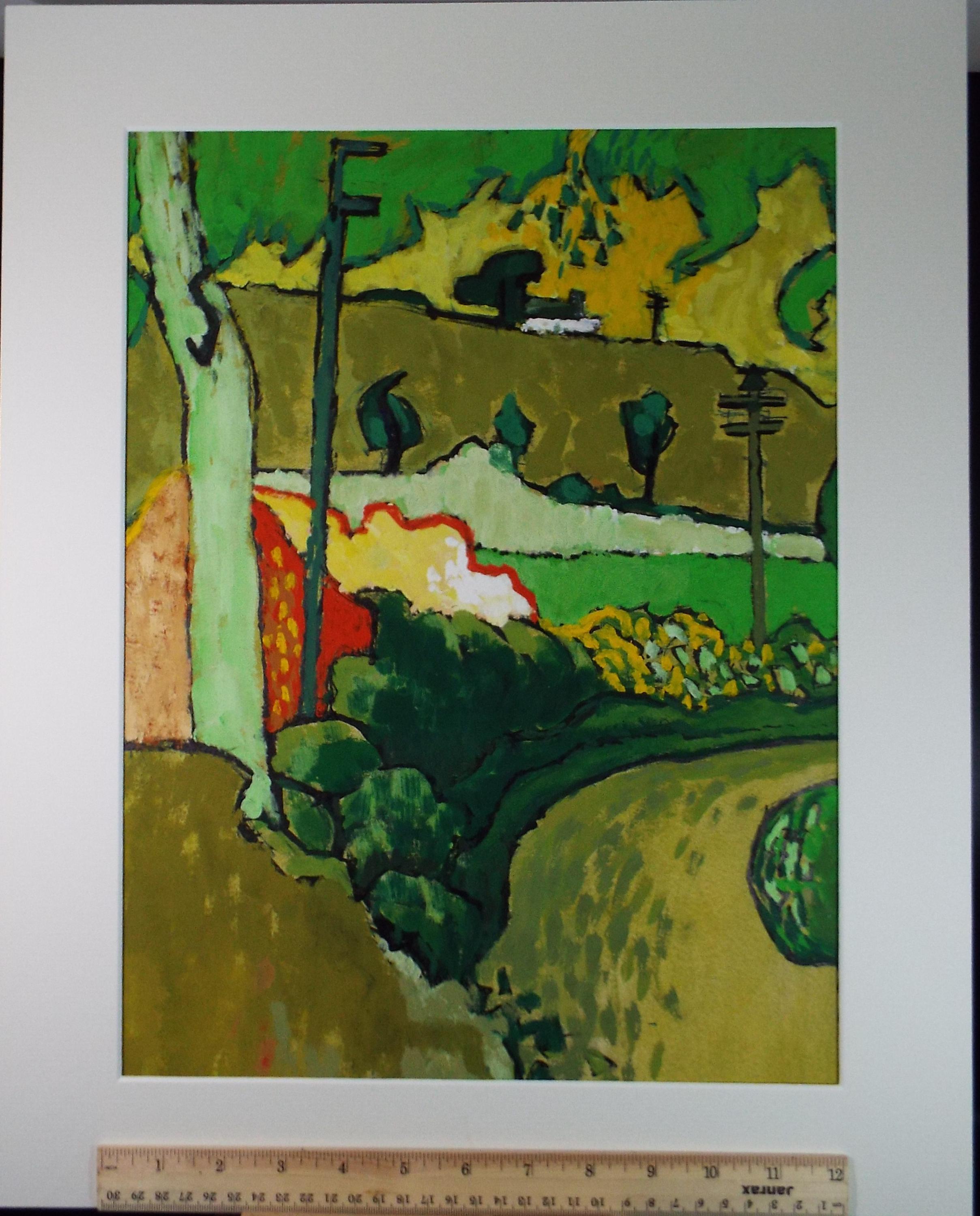 Original Watercolour & Gouache, 'Country Lane', Circa 1970's