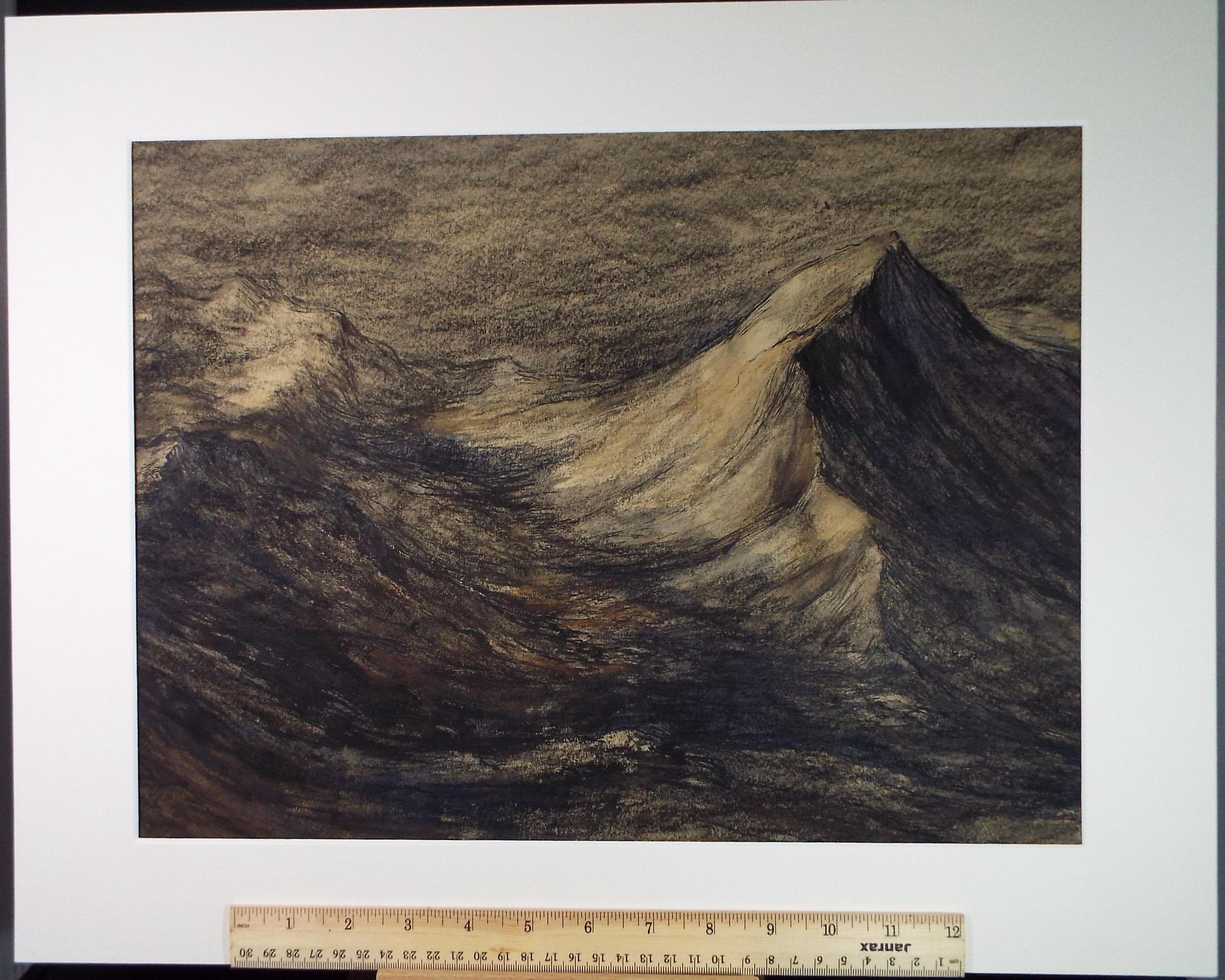 Original Pastel Drawing, 'Glacial Valley', Celia Fairfax, (1928-2024)