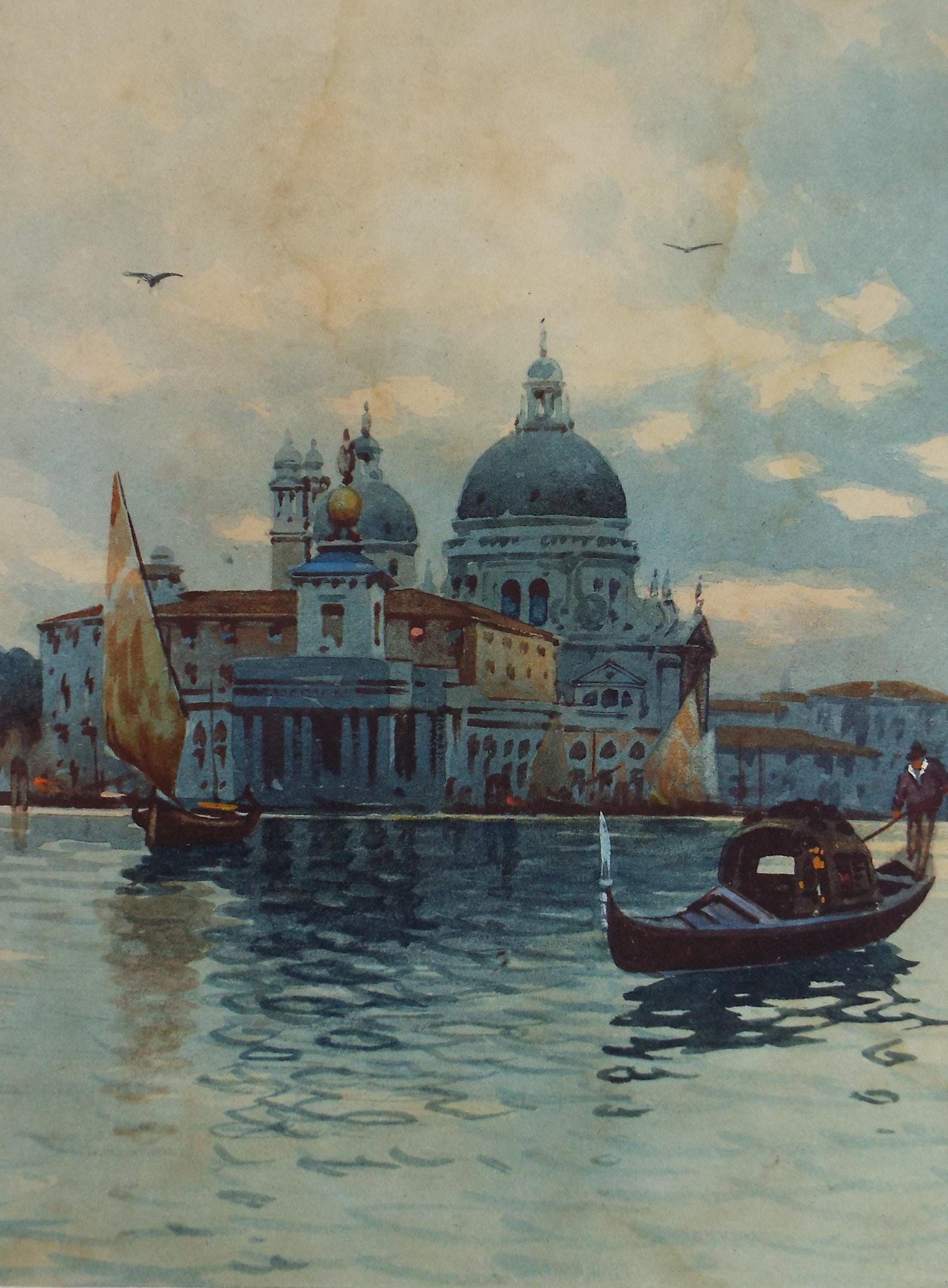 Original Watercolour, Venice From the Lagoon', Circa 1930's, Unknown artist