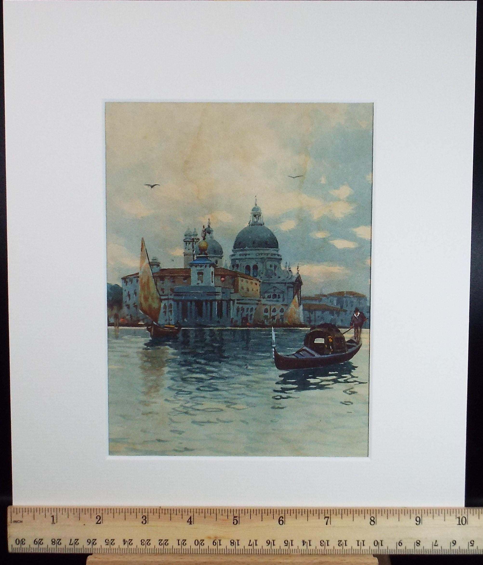 Original Watercolour, Venice From the Lagoon', Circa 1930's, Unknown artist
