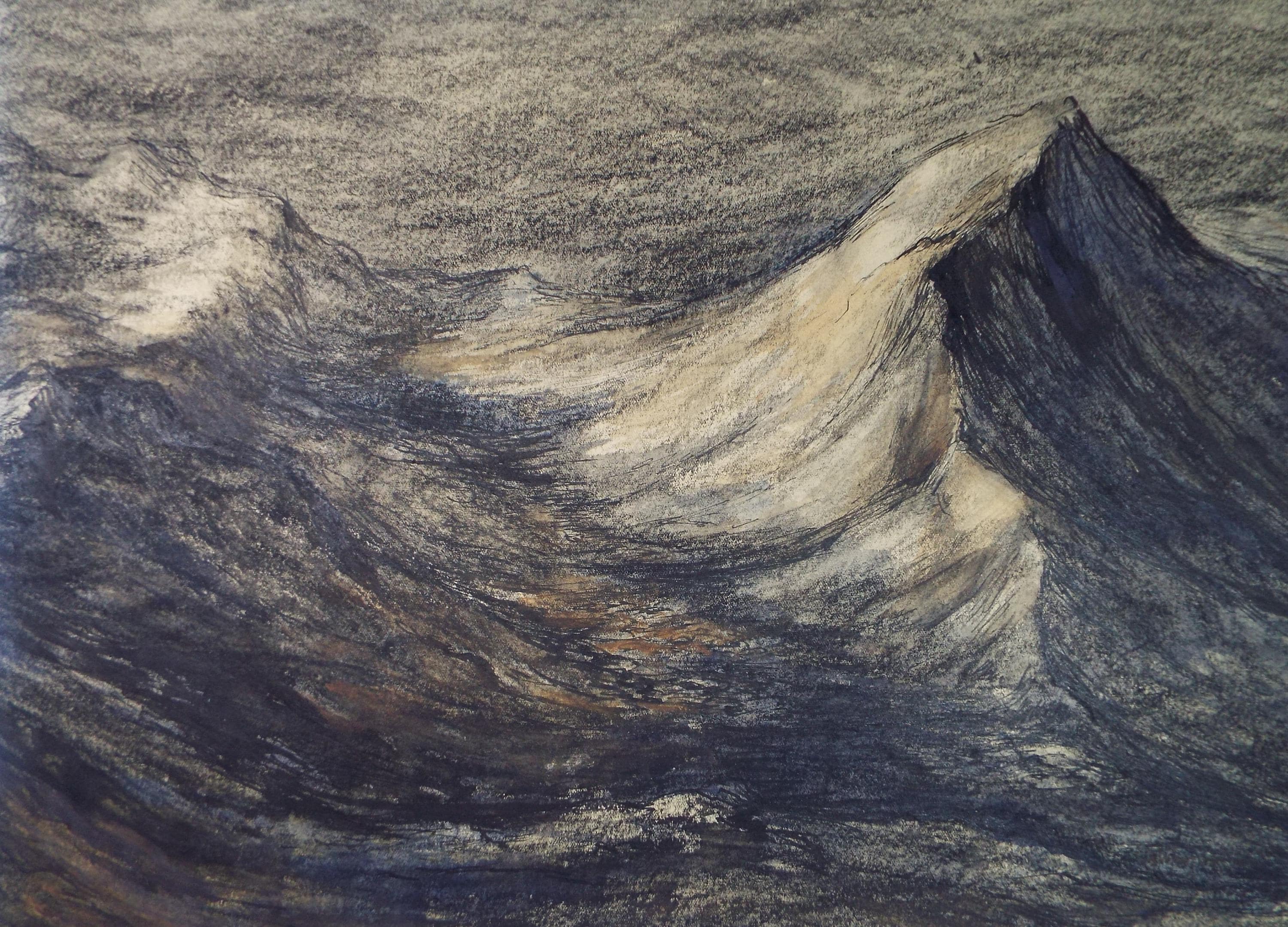 Original Pastel Drawing, 'Glacial Valley', Celia Fairfax, (1928-2024)