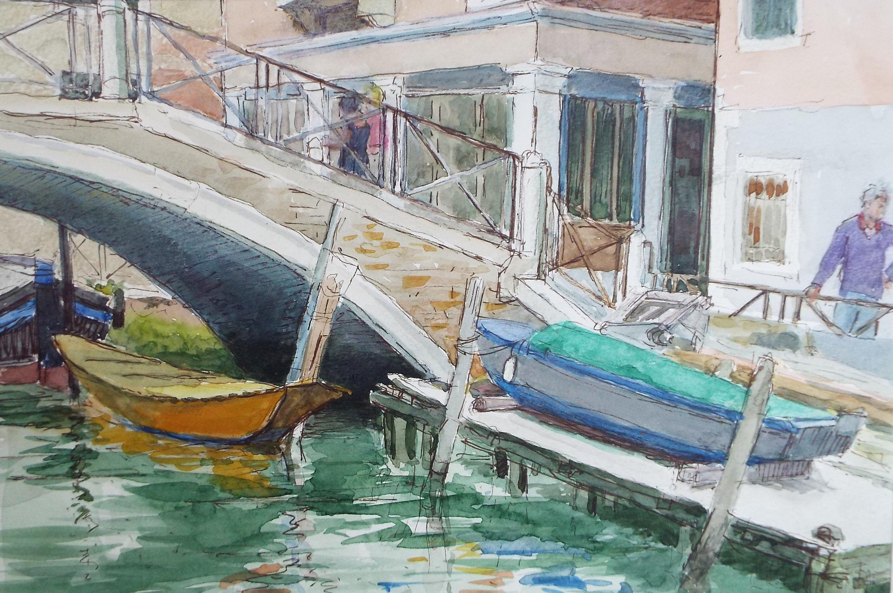 Original Watercolour, ' Venice', Circa 1990's, Pauline Plummer (b1933)