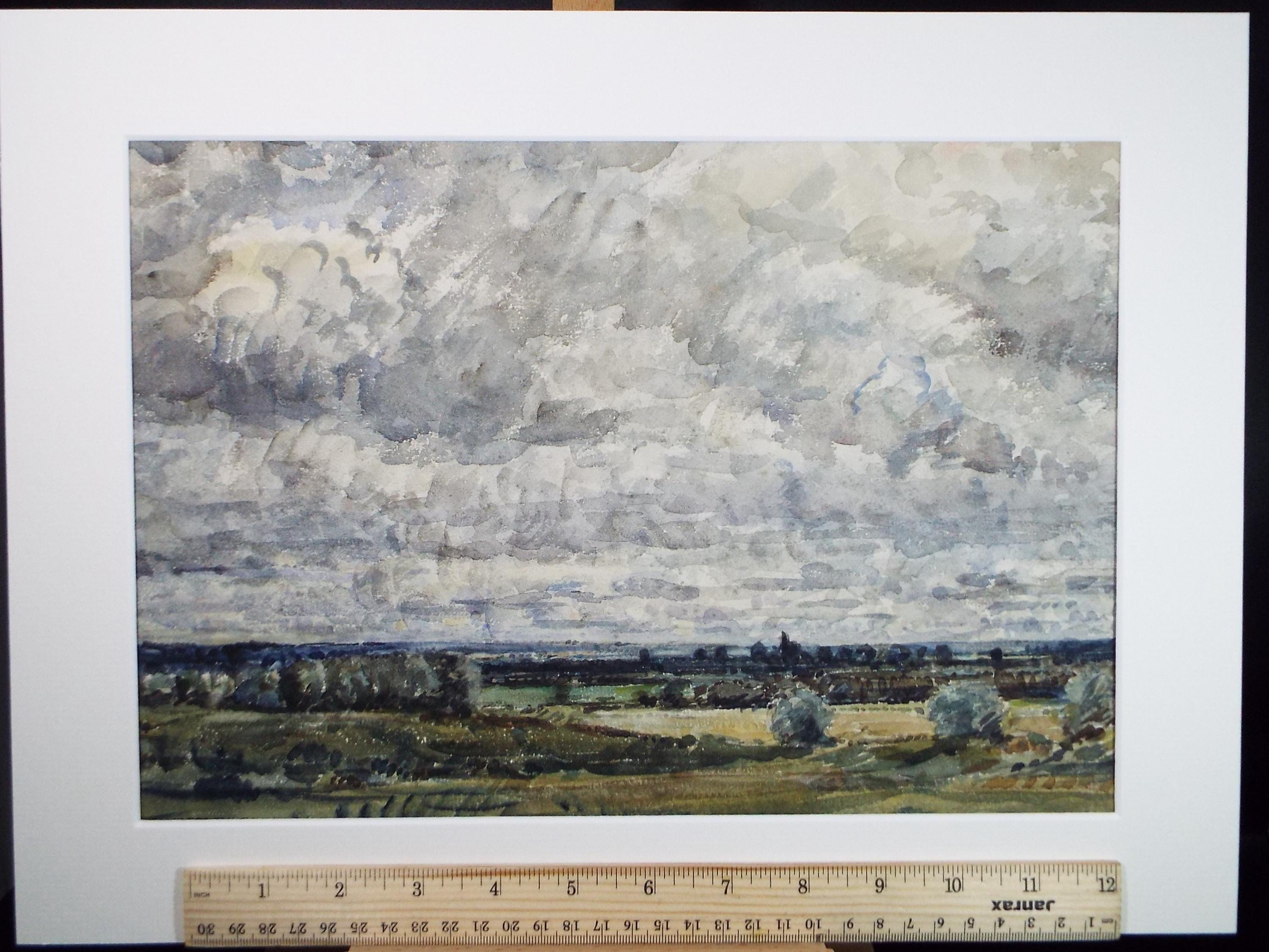 Watercolour, 'Landscape with stormy Sky' David Muirhead (1867-1930), circa 1910