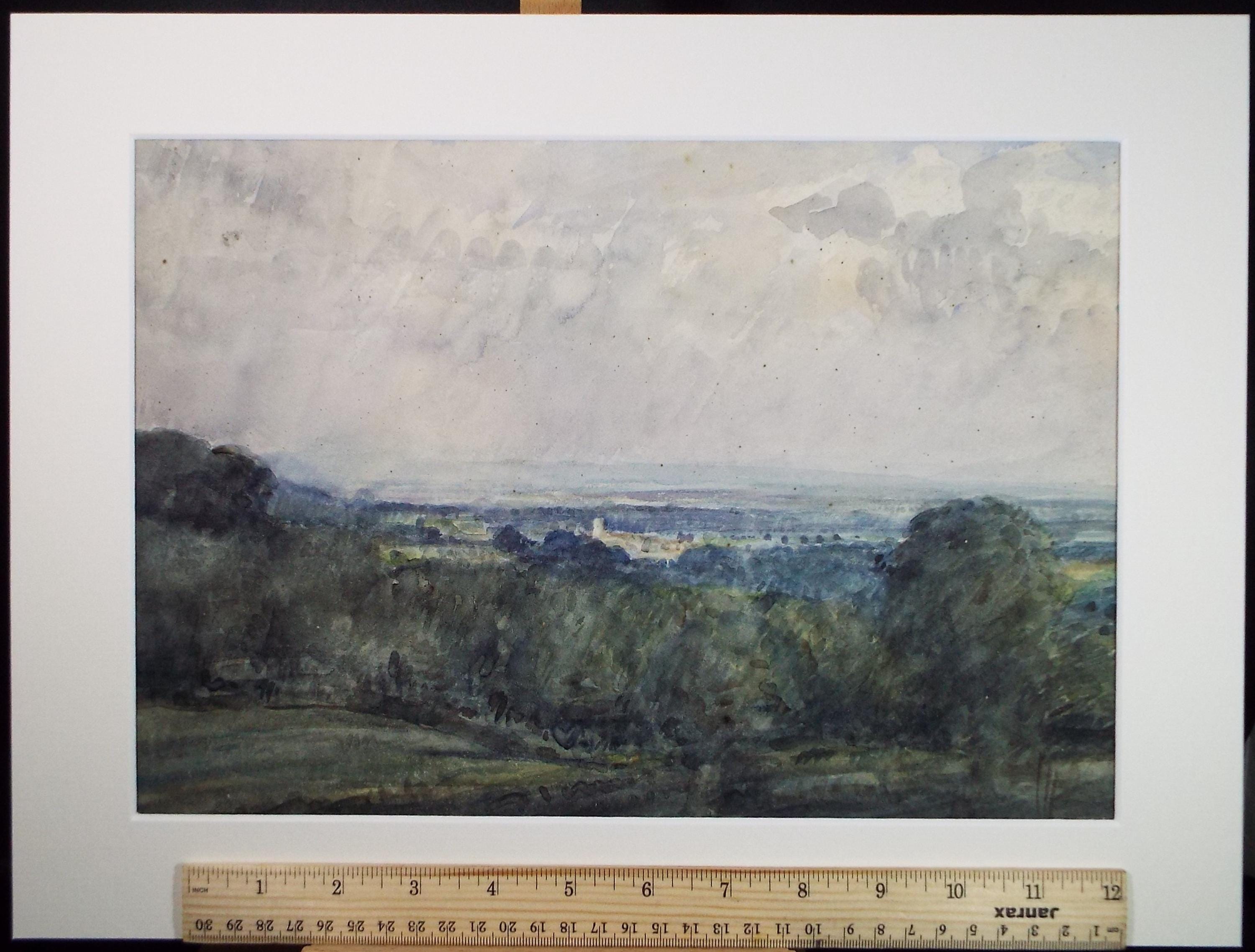 Watercolour, 'View from a hill', David Muirhead (1867-1930), circa 1910