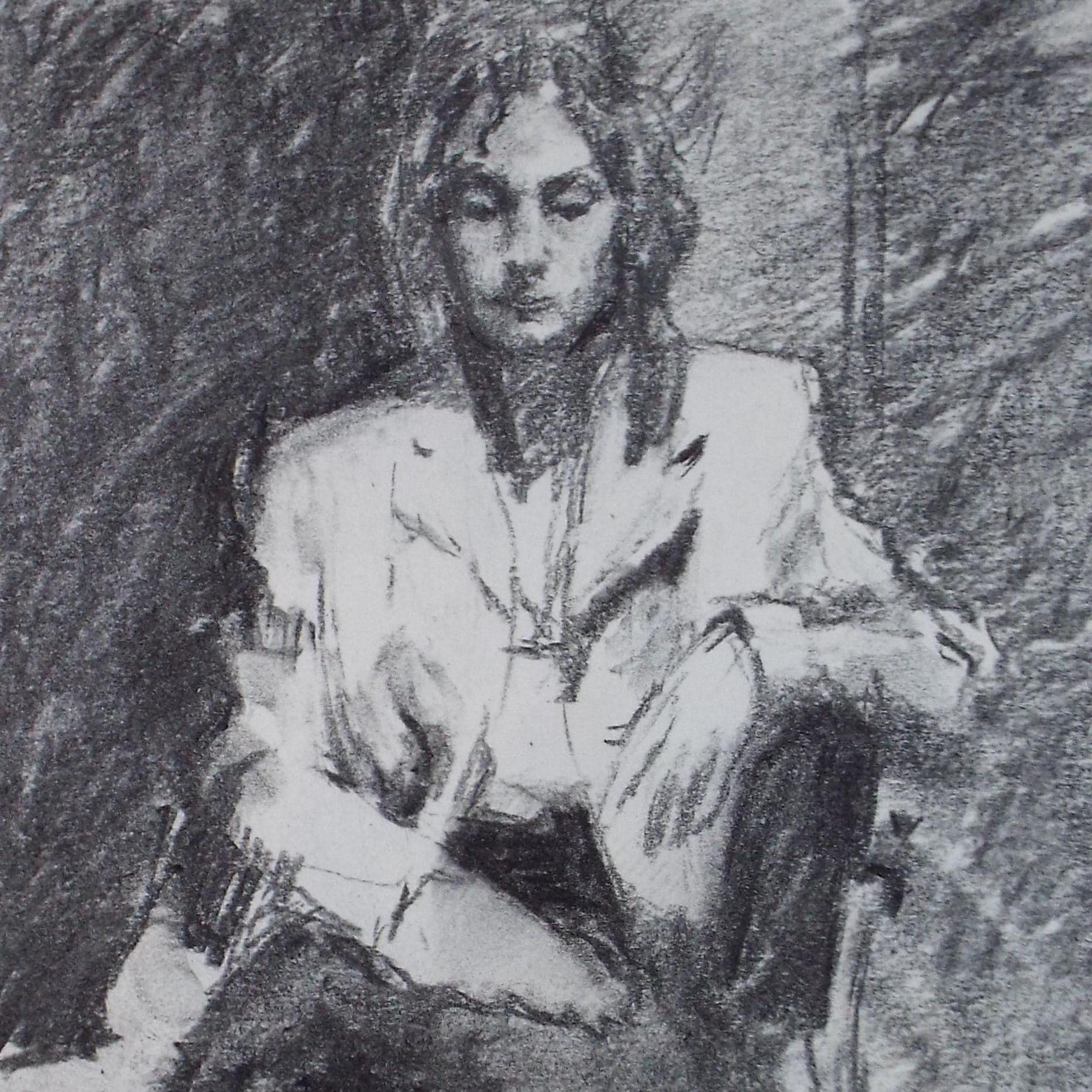 Original Pencil Drawing, 'Seated Woman', Pauline Plummer (b1933), Circa 1990's