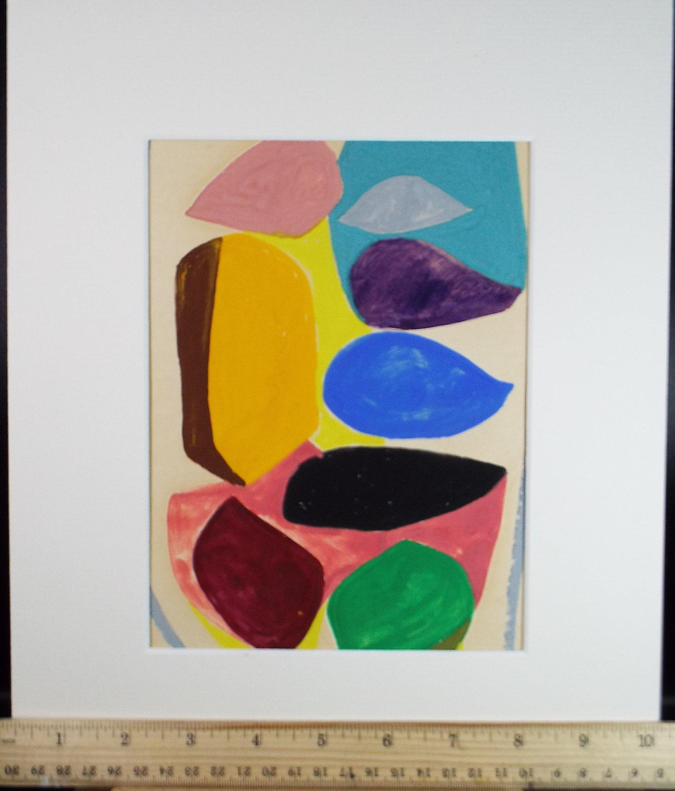 Original Watercolour, 'Abstract Forms', Mid 20th Century, Artist Unknown