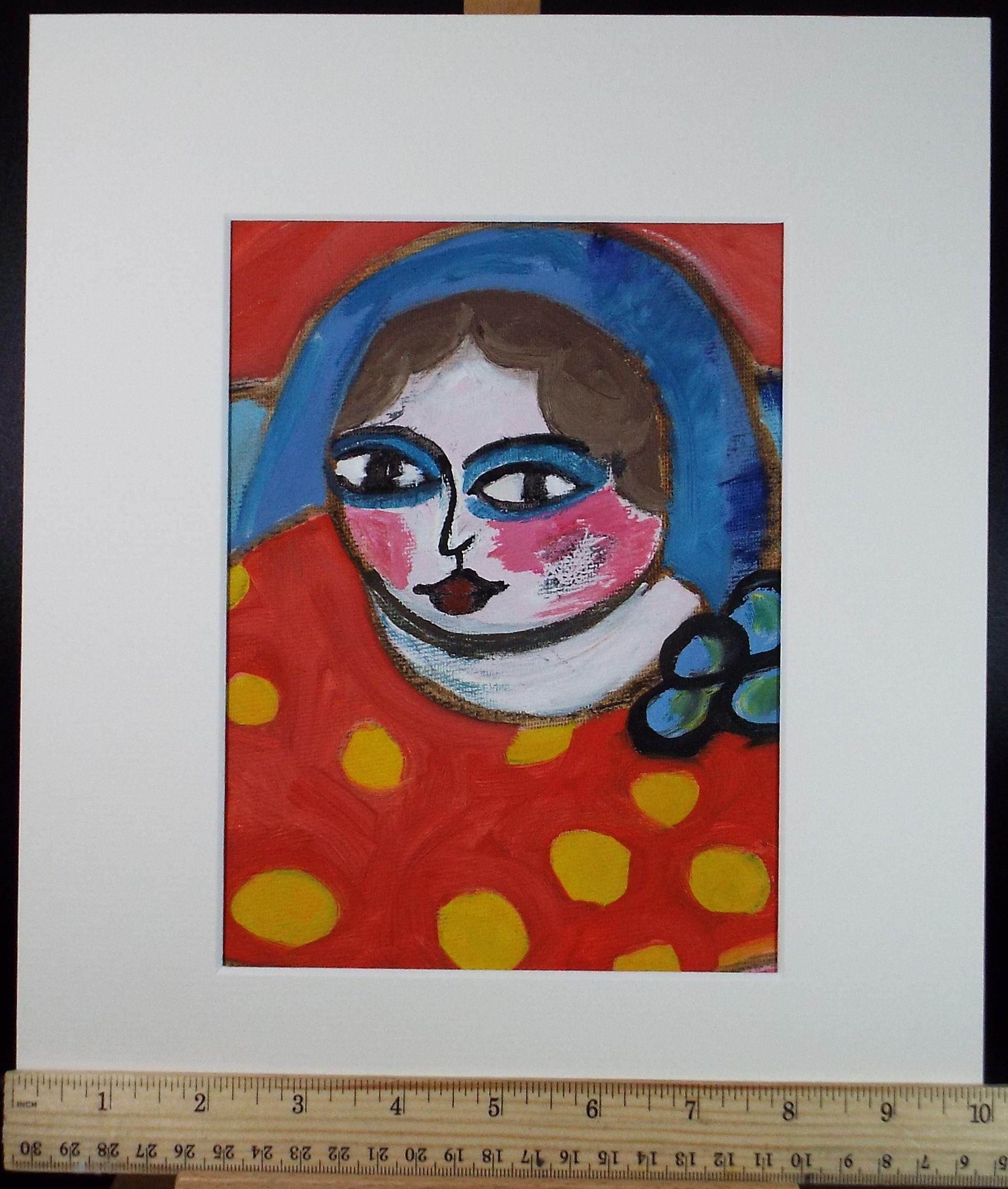 Original Oil on board 'Woman Portrait', Unknown artist, circa 1990's