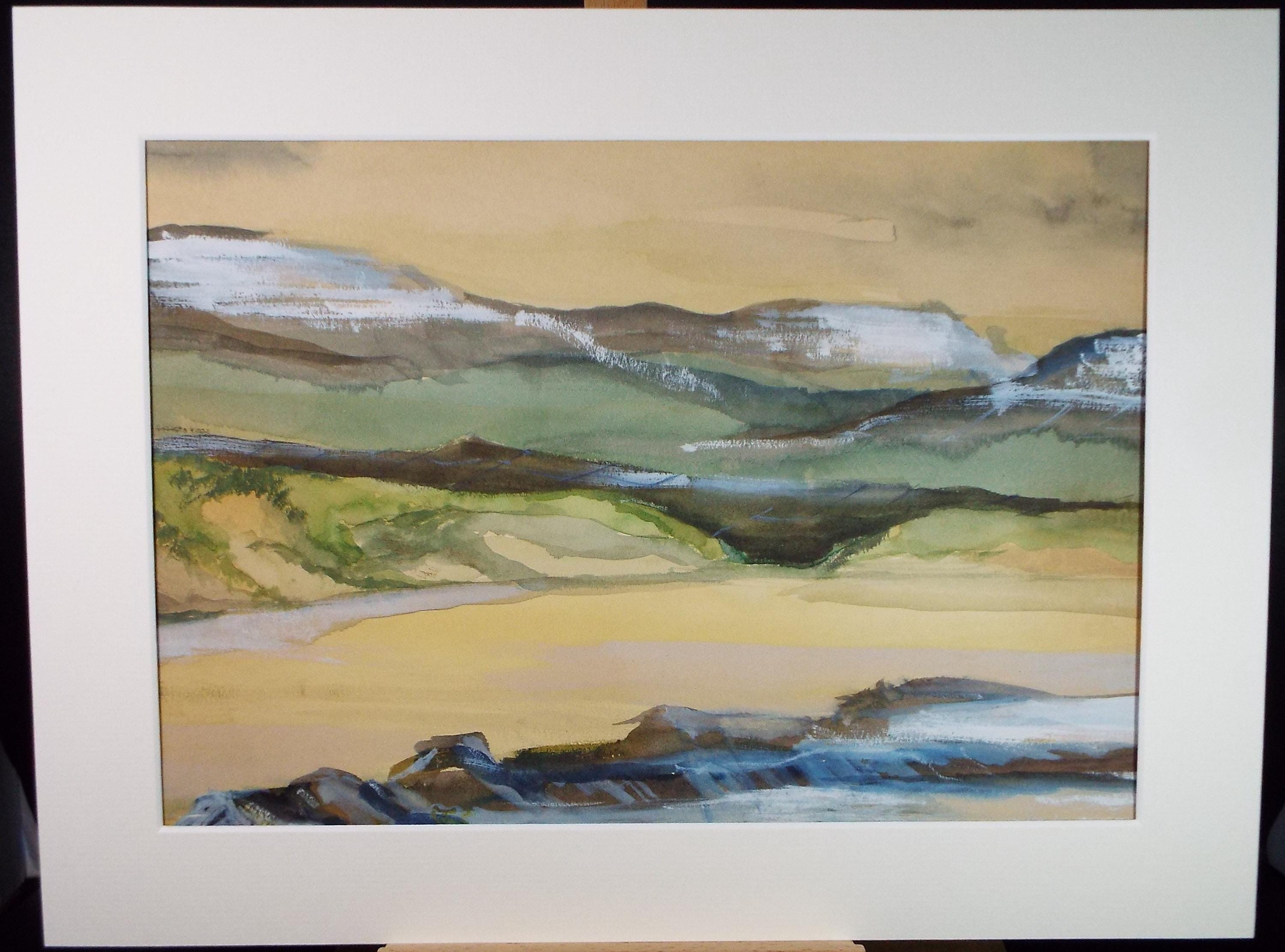 Original Watercolour, 'Coastal Landscape', Circa 1970's , D A Gould