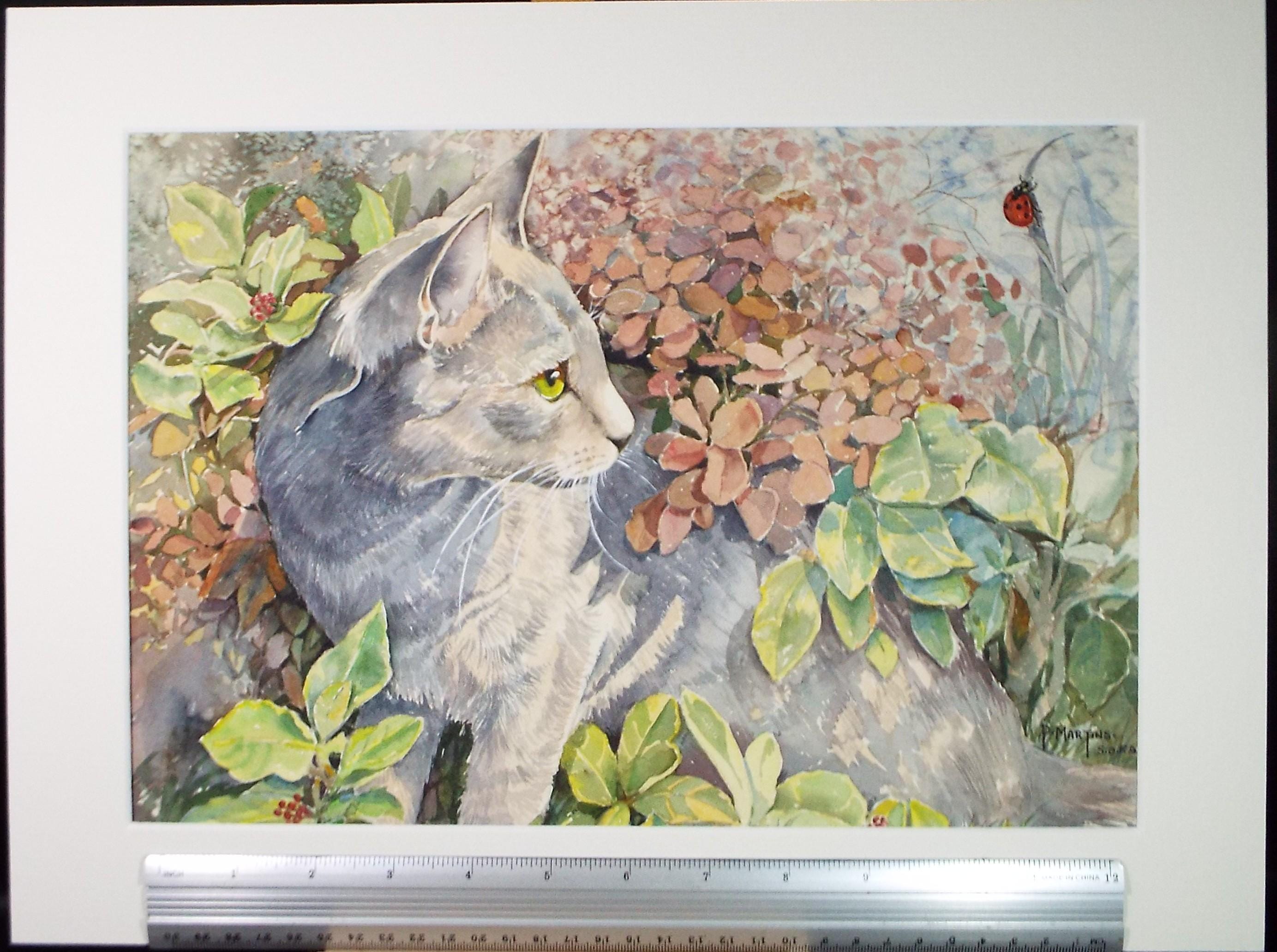 Original Watercolour, 'Marco & the Labybird',P Martins s.o.f .a, Circa 1990's