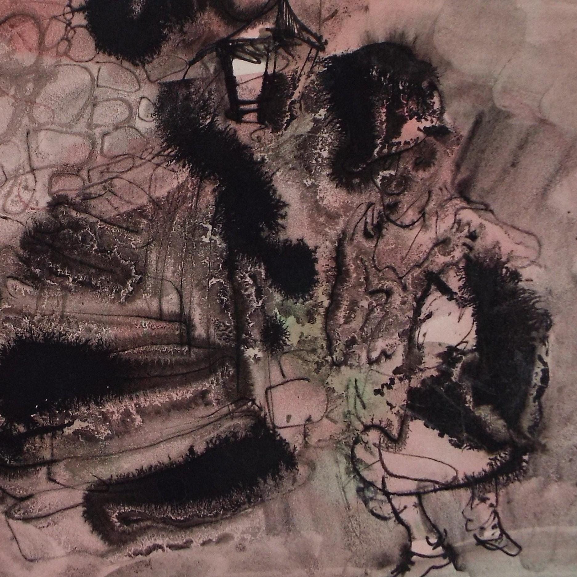 Original Watercolour, 'Figure by a cottage', Circa 1950's, William D Clyne (1922-1981)