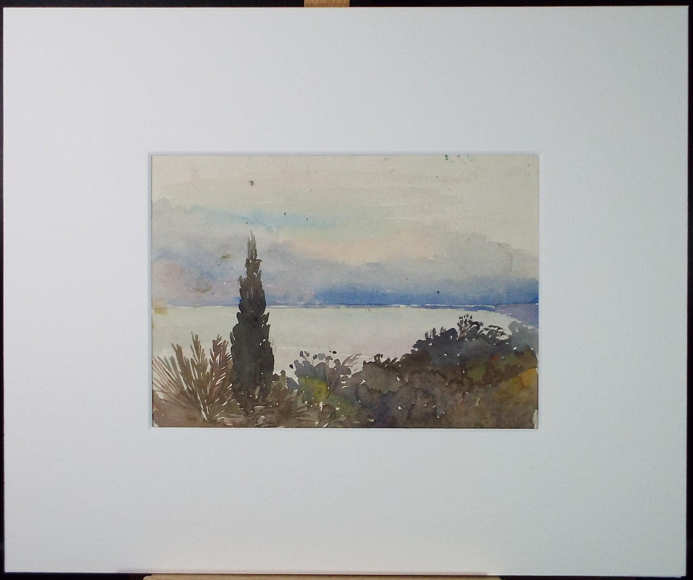 Original Watercolour, 'Bay View', Late 19th Century, Artist Unknown