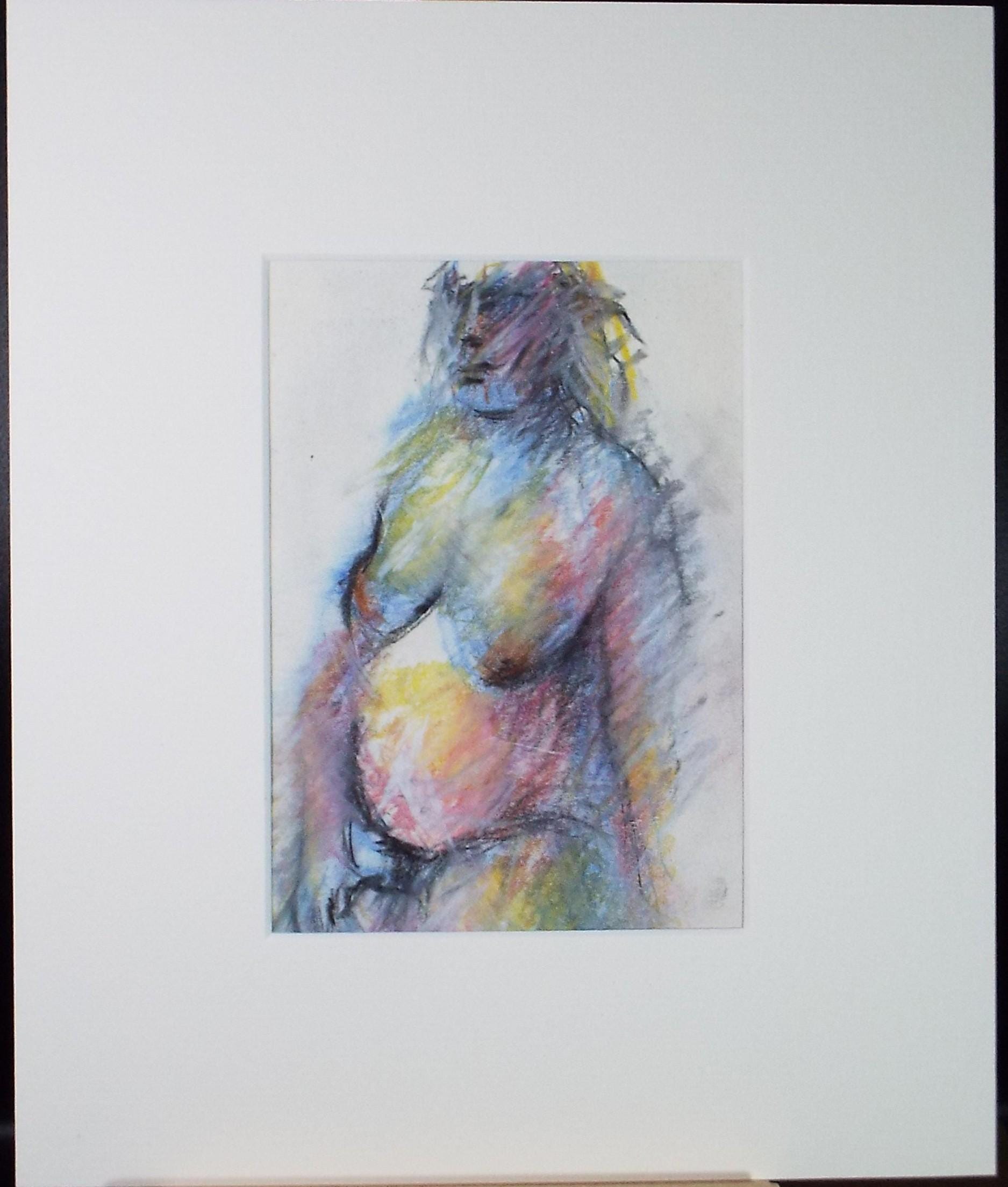Original Pastel, 'Reclining Nude', Graham Benton RBSA (1934-2022), circa 2004