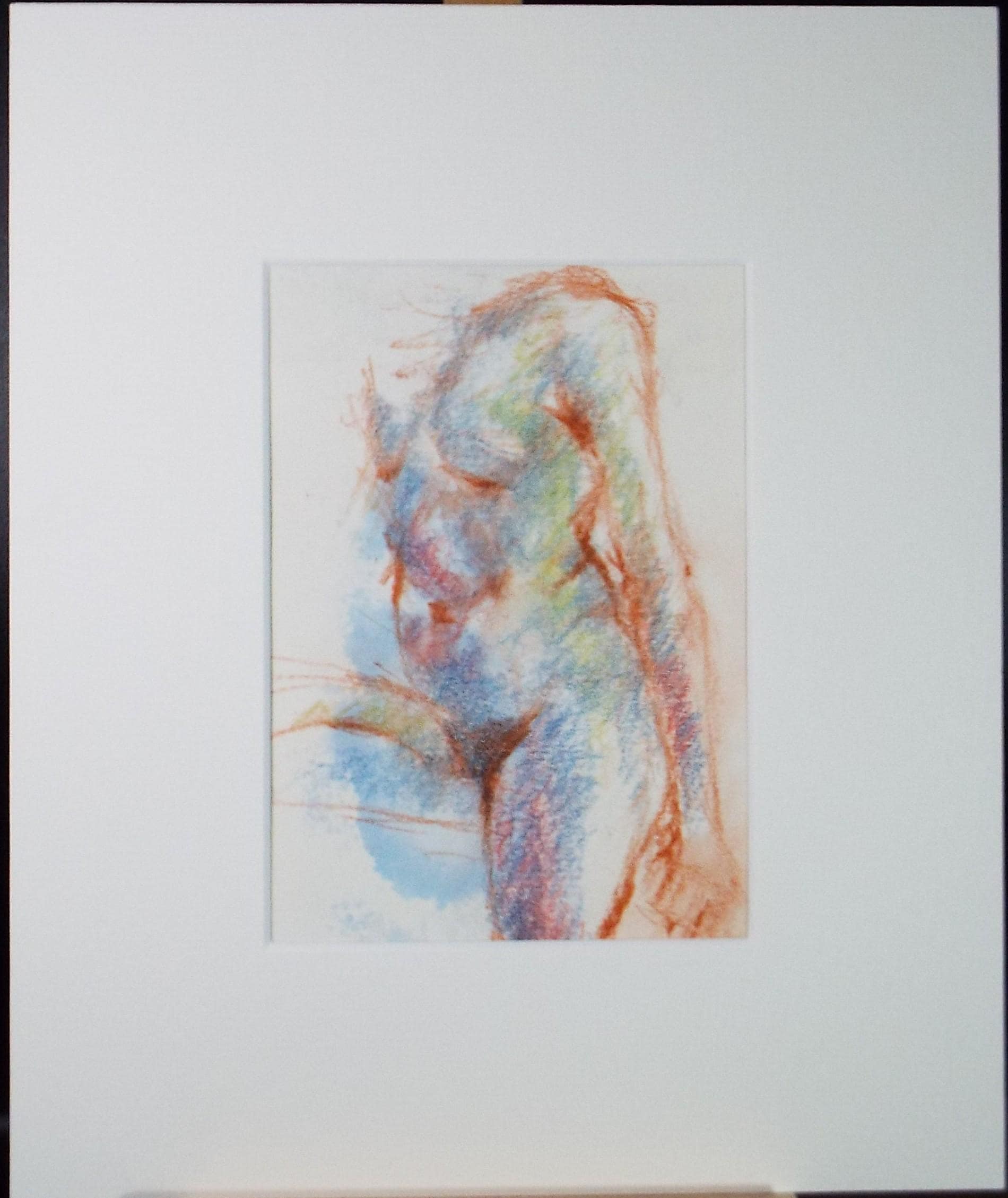 Original Pastel, 'Standing Nude', Graham Benton RBSA (1934-2022), circa 2004