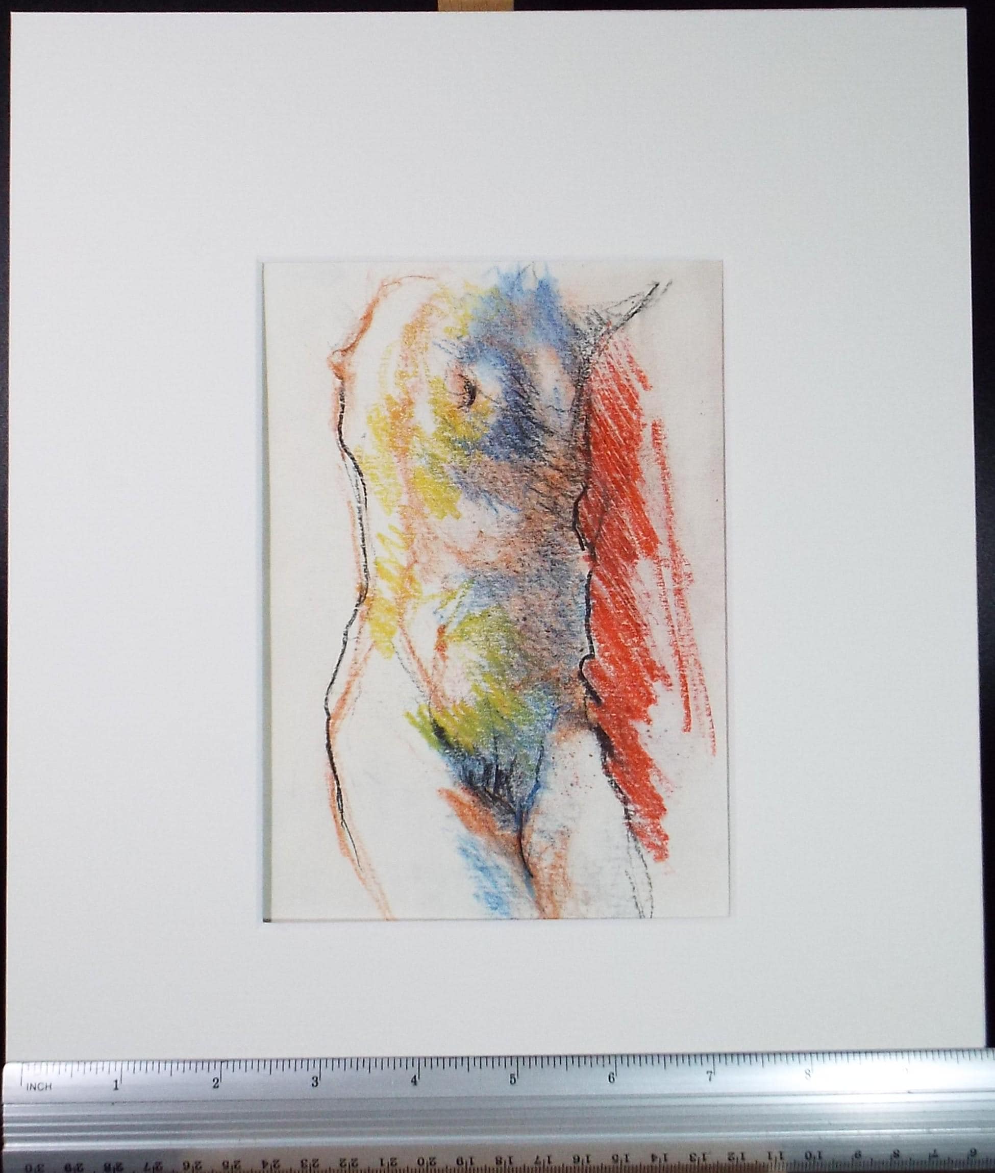 Original Pastel, 'Standing Nude', Graham Benton RBSA (1934-2022), circa 2004