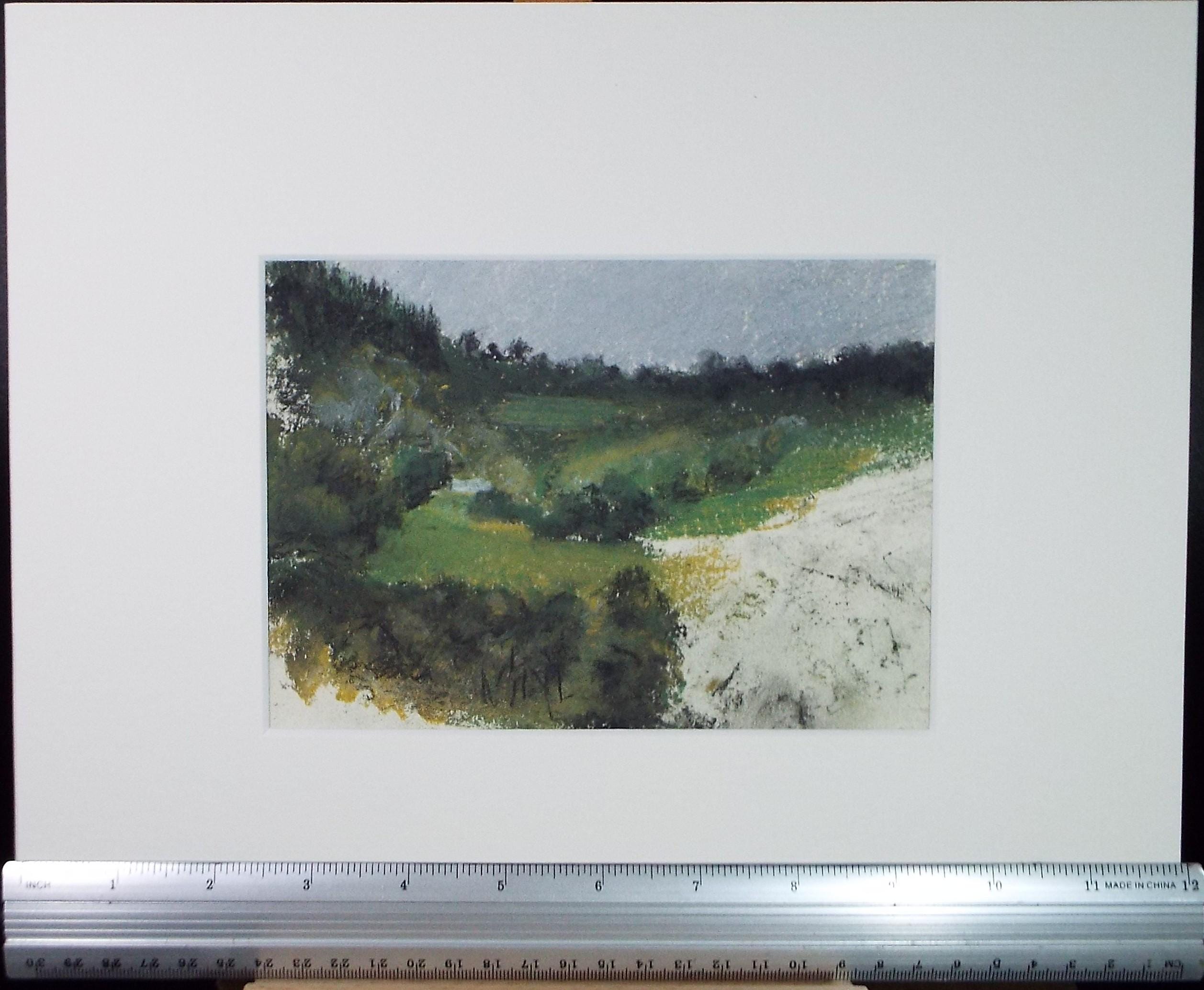 Original Pastel, 'Hilly green landscape', Graham Benton RBSA (1934-2022), Dated 2004