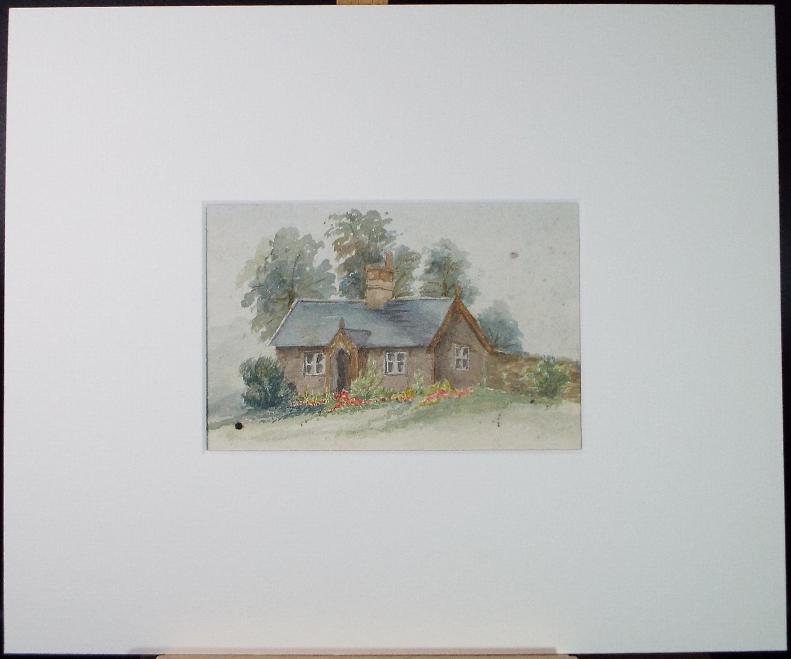 Original Watercolour, 'A Country Cottage', Early 20th Century, Artist Unknown