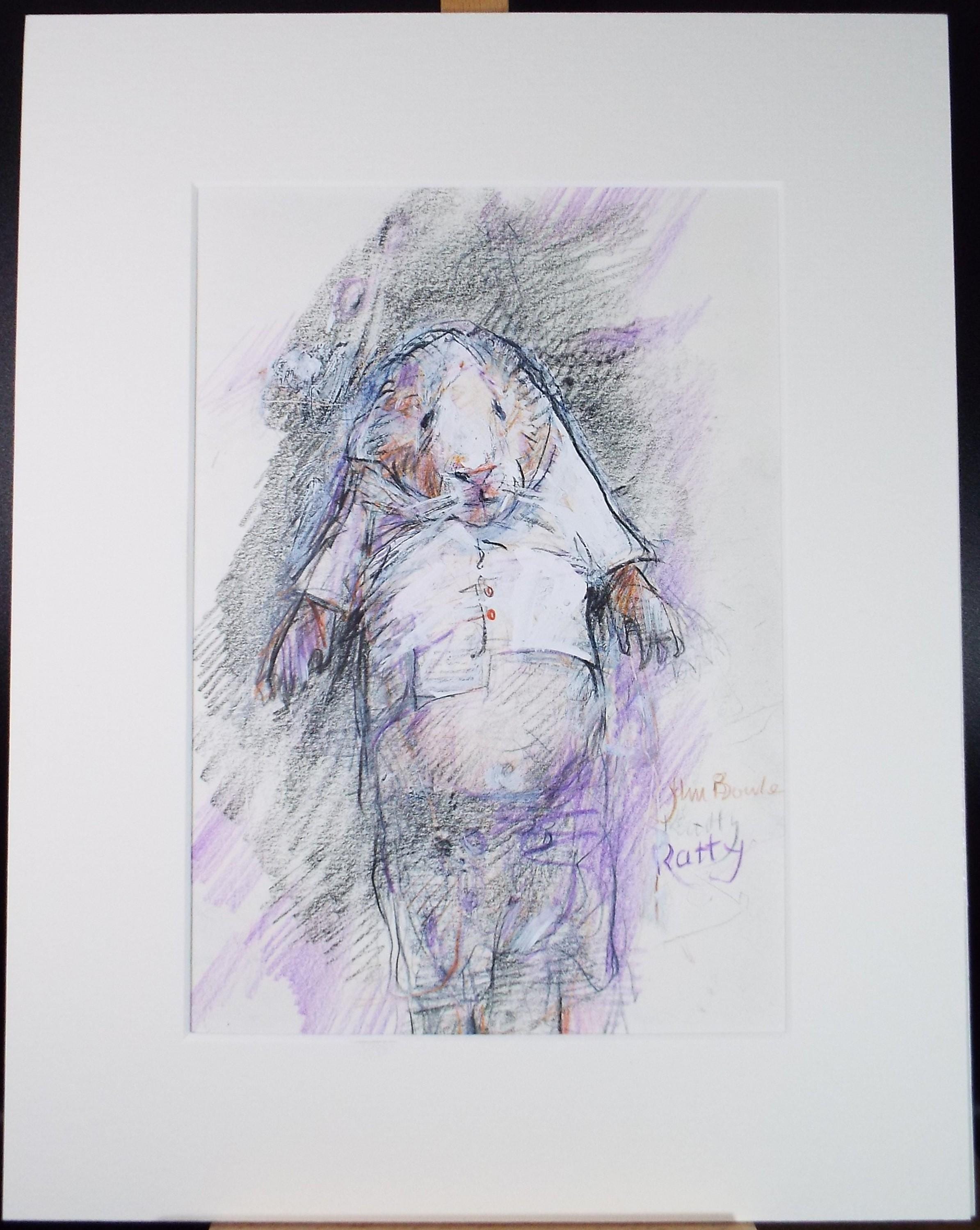 Original coloured pencil & Gouache,Ratty', 2005, John Gilbey Bowles (1929-2011)