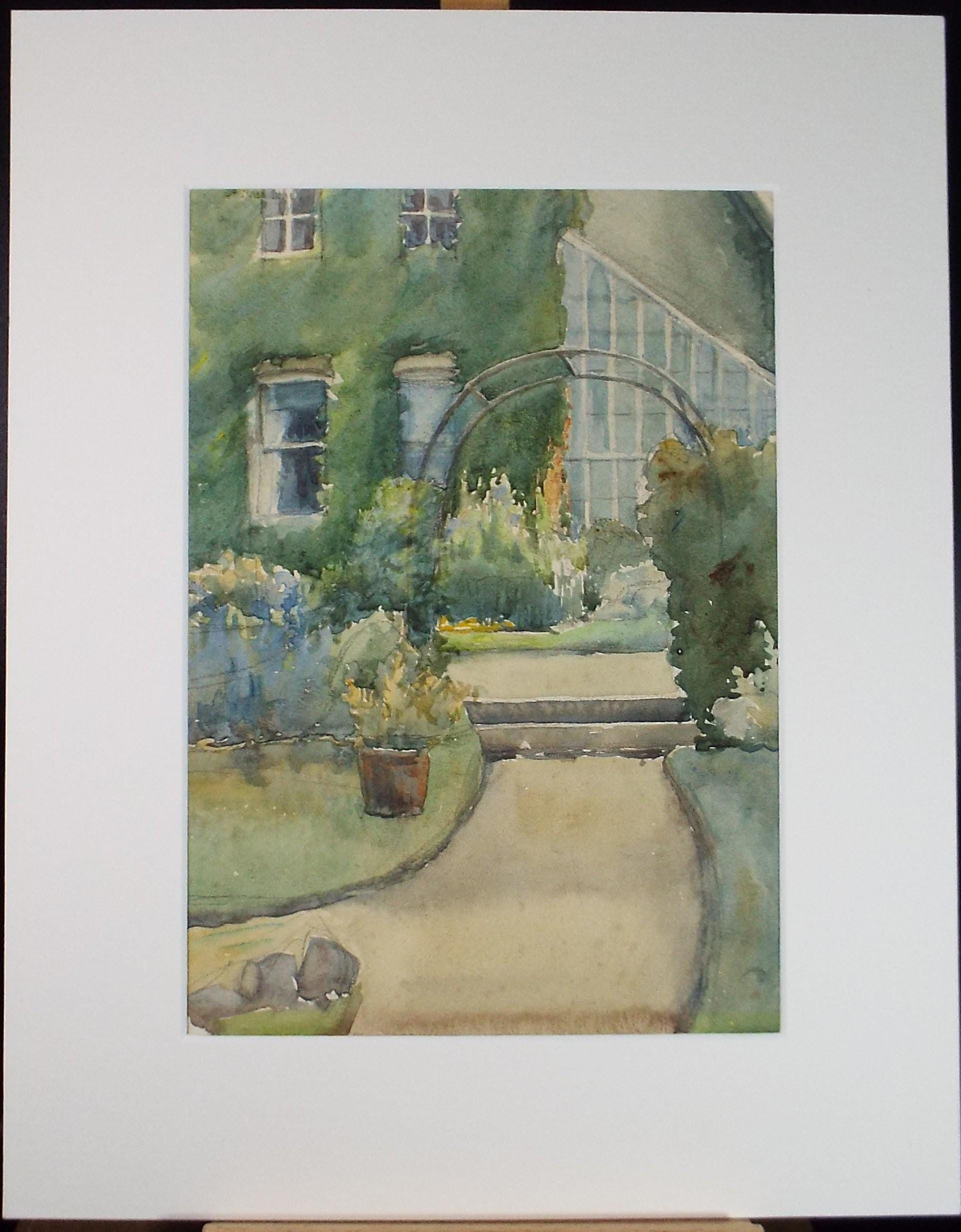 Original Watercolour, 'Garden Study', circa 1950's