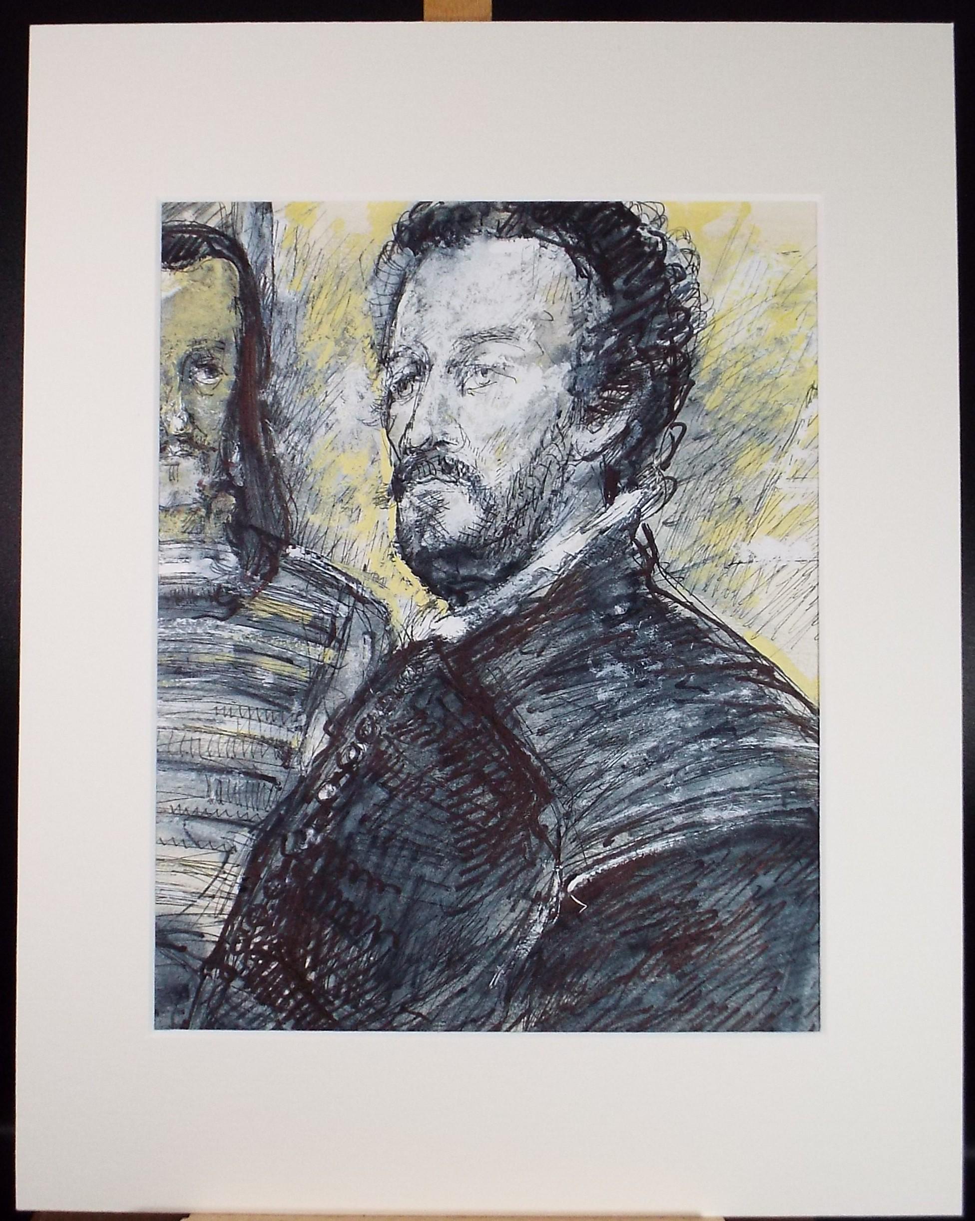 Original Mixed Media, 'Don Quixote', John Gilbey Bowles (1929-2011), Circa 1990's