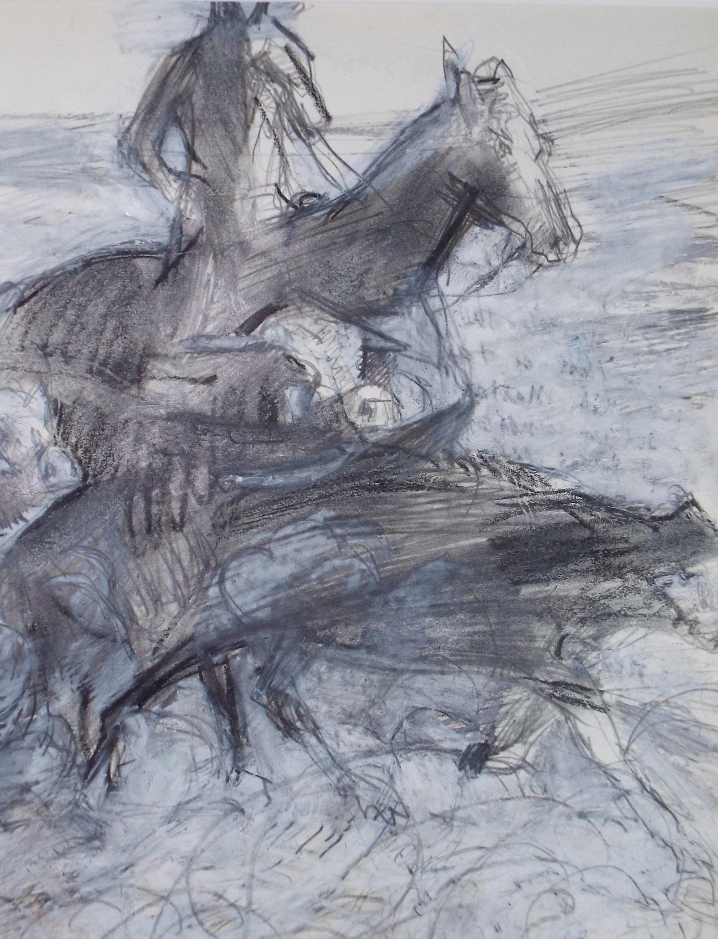 Original Mixed Media, 'Herding Cattle', John Gilbey Bowles (1929-2011), Circa 1990's