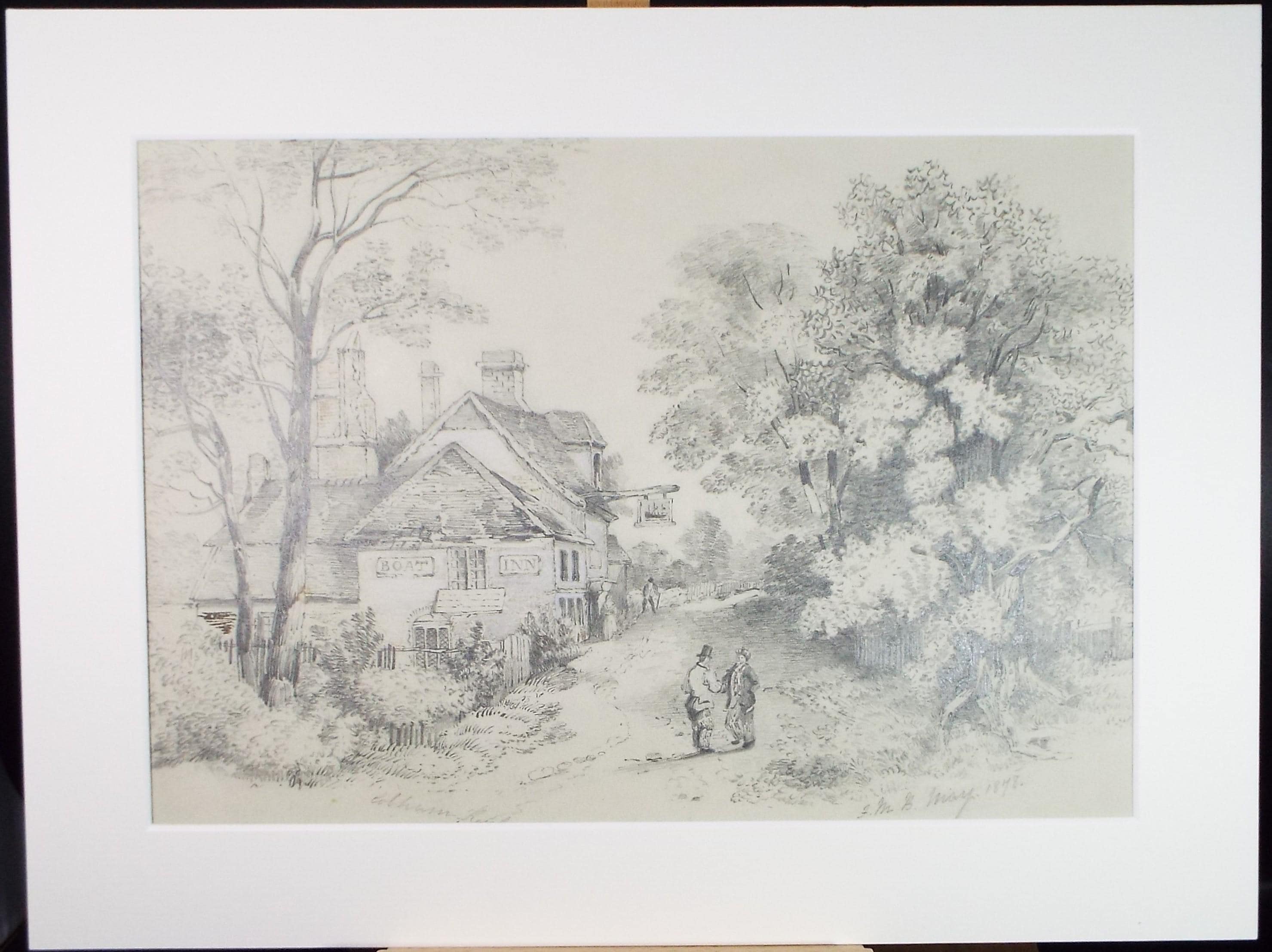 Pencil Drawing, 'Cobham, Kent', Dated 1878, F.M.B. May