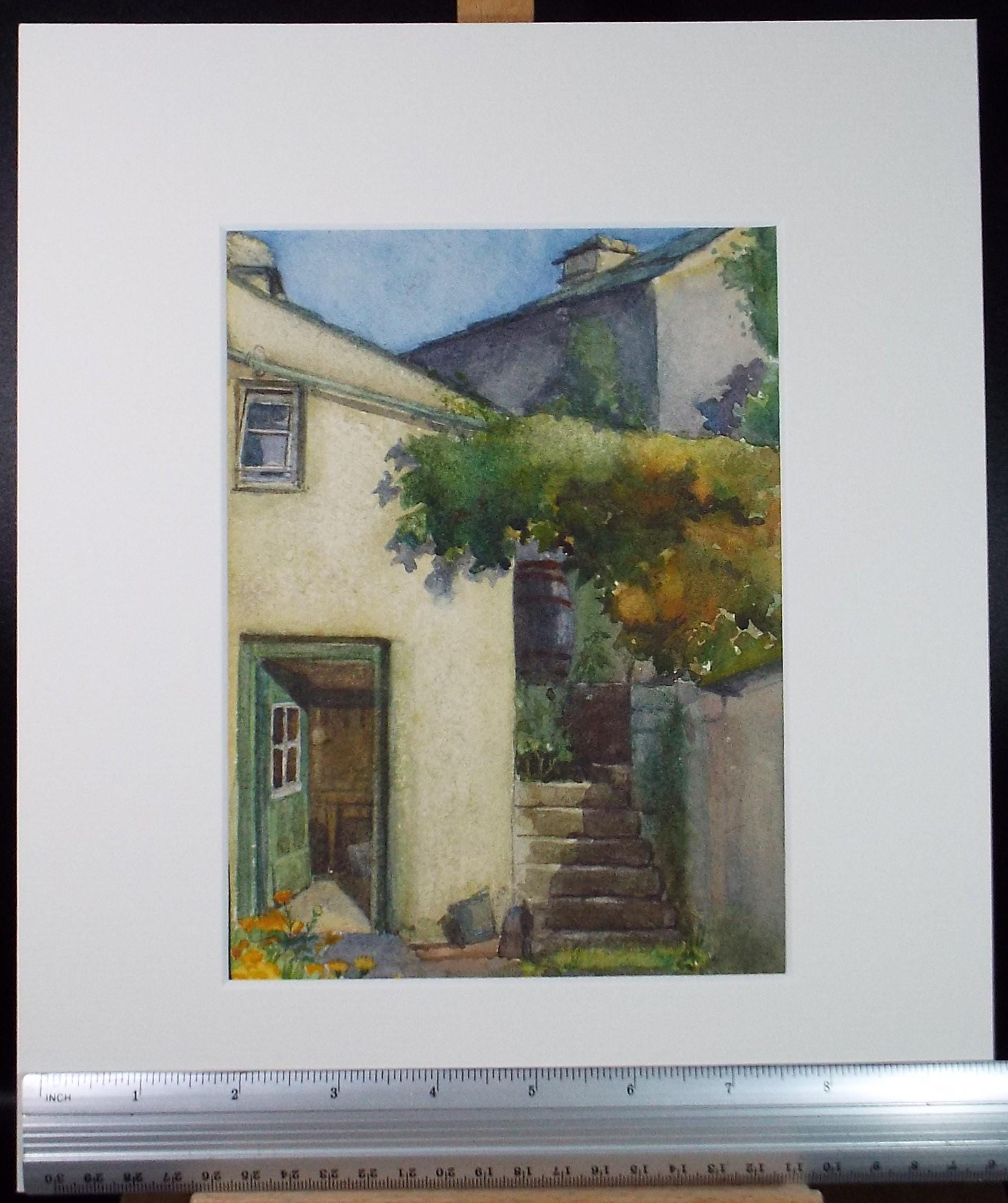 Original Watercolour, 'Keller Cottage, Sandside', L Selby, Dated 1915