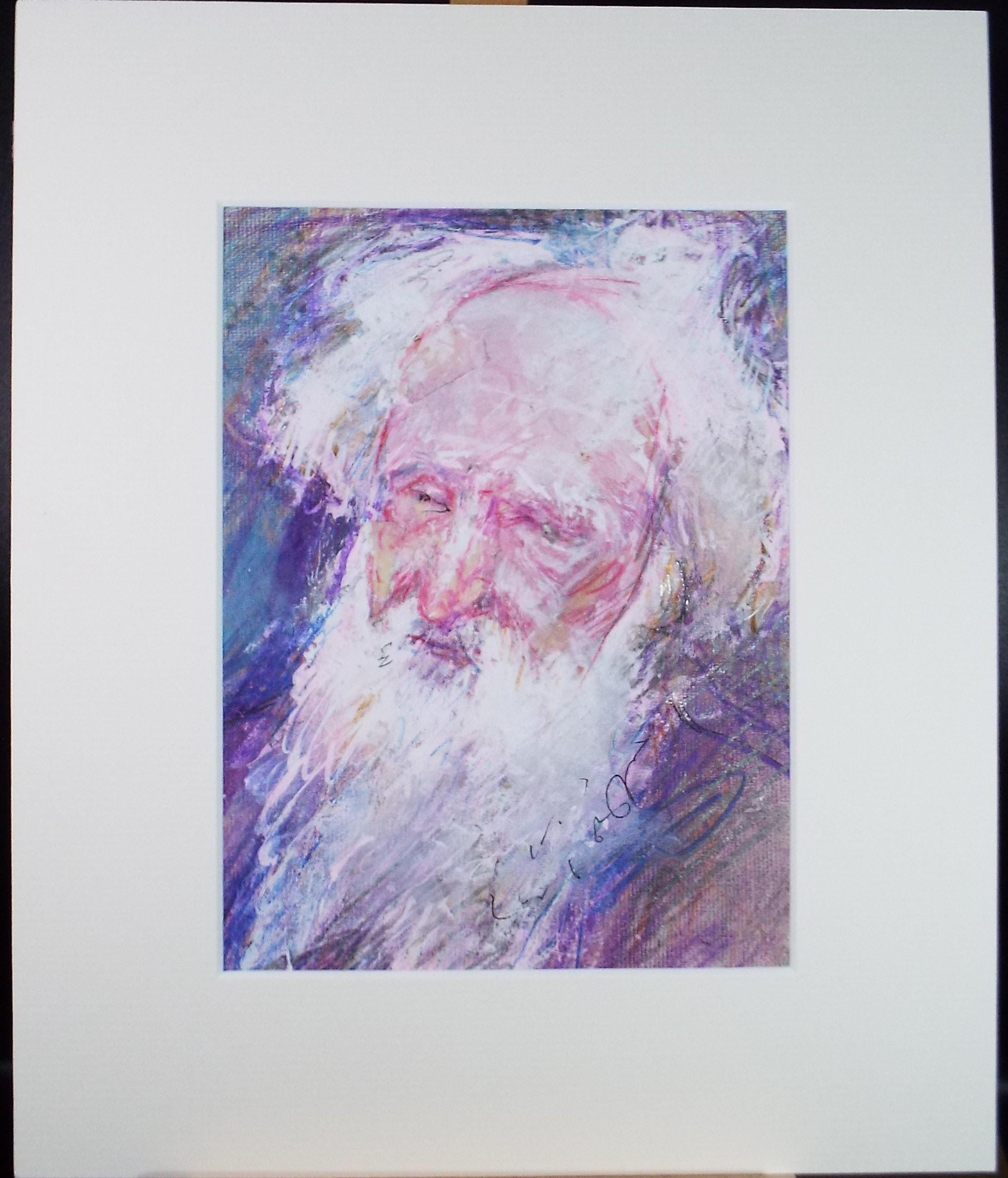 Original mixed media,'Bearded Man', circa 1990's, John Gilbey Bowles (1929-2011)