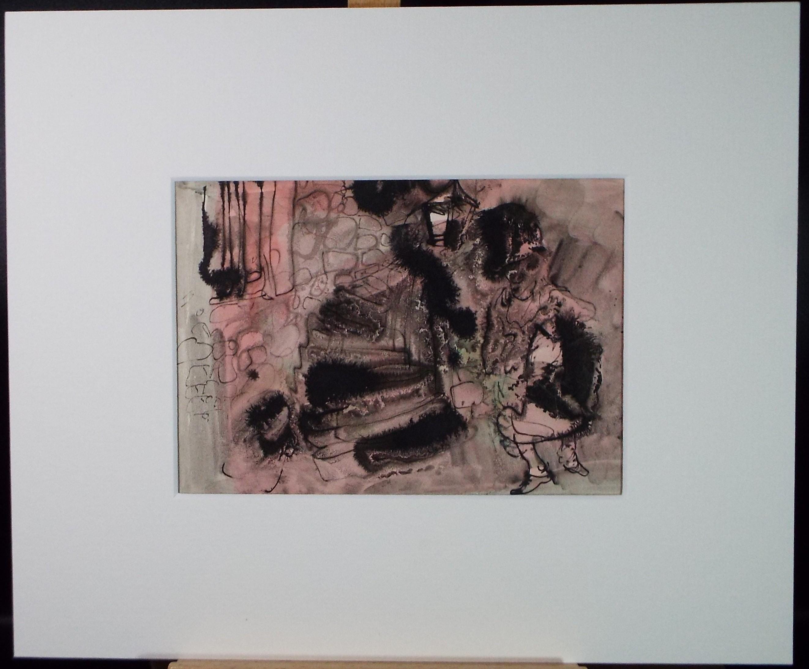 Original Watercolour, 'Figure by a cottage', Circa 1950's, William D Clyne (1922-1981)