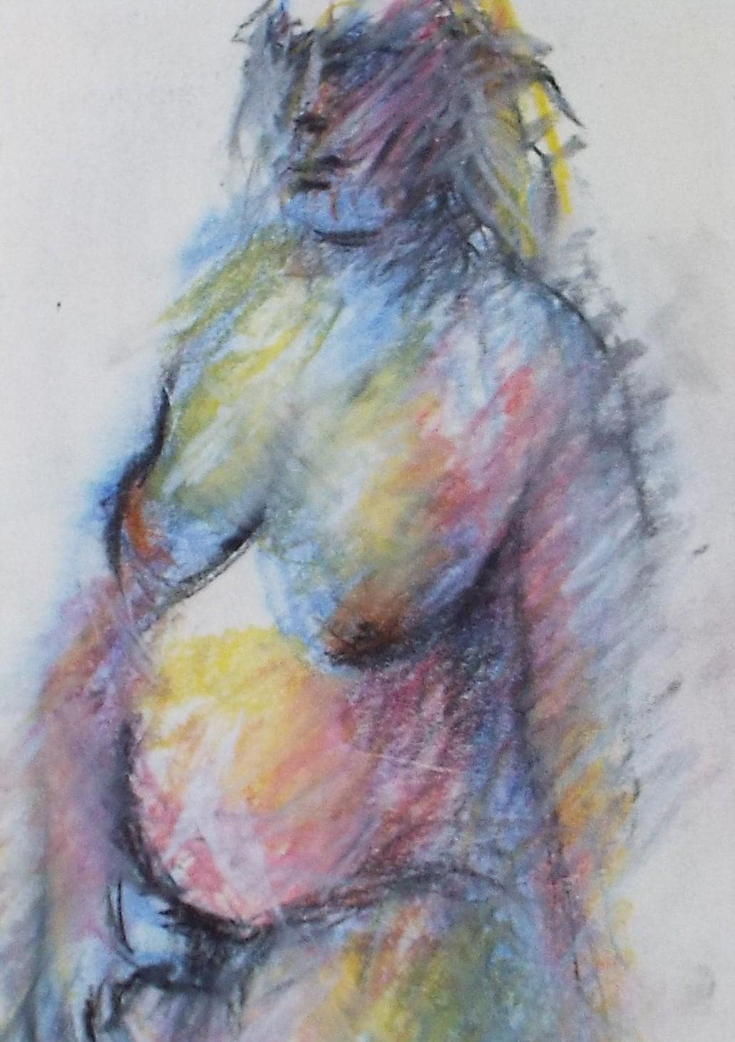 Original Pastel, 'Reclining Nude', Graham Benton RBSA (1934-2022), circa 2004