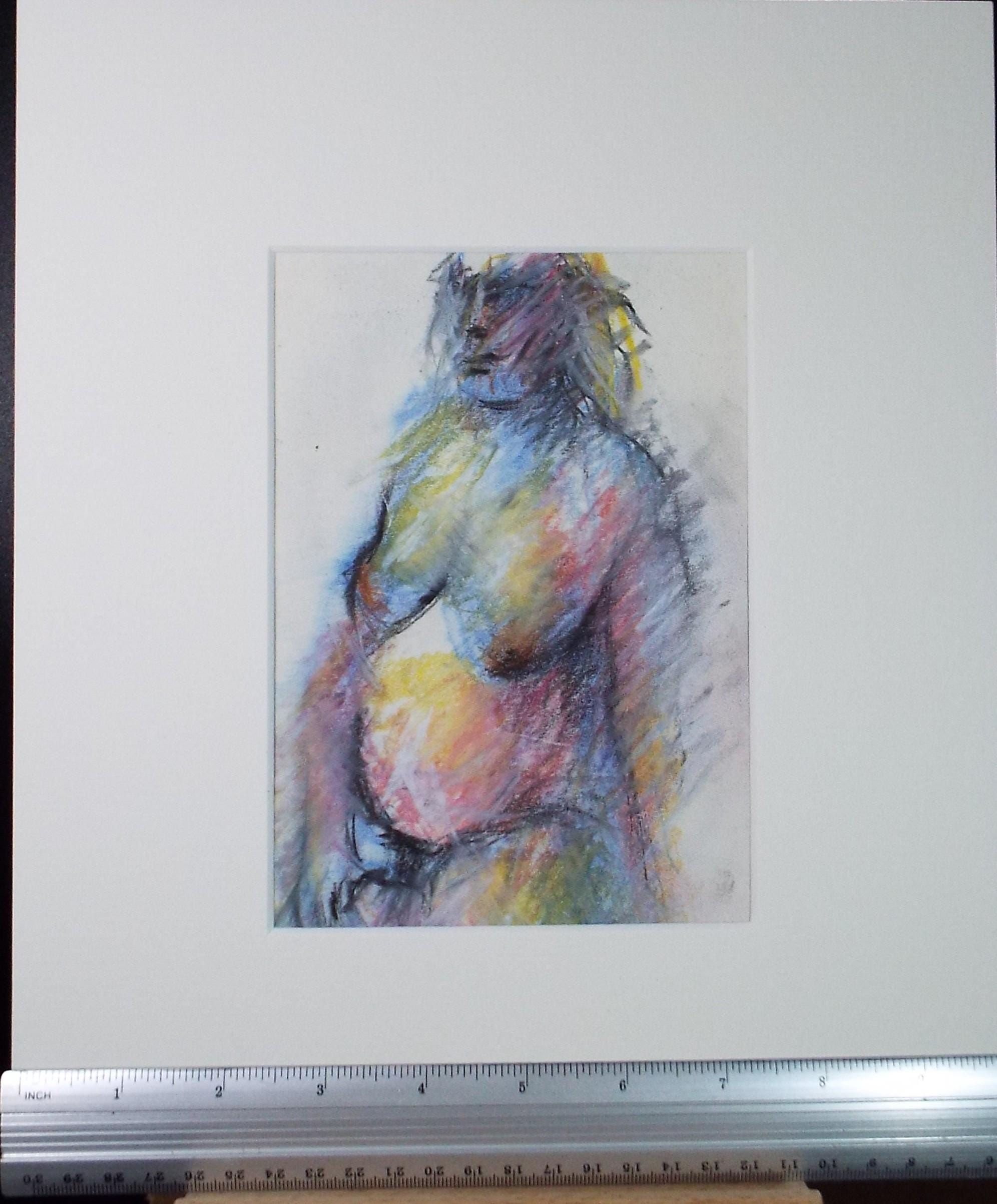 Original Pastel, 'Reclining Nude', Graham Benton RBSA (1934-2022), circa 2004