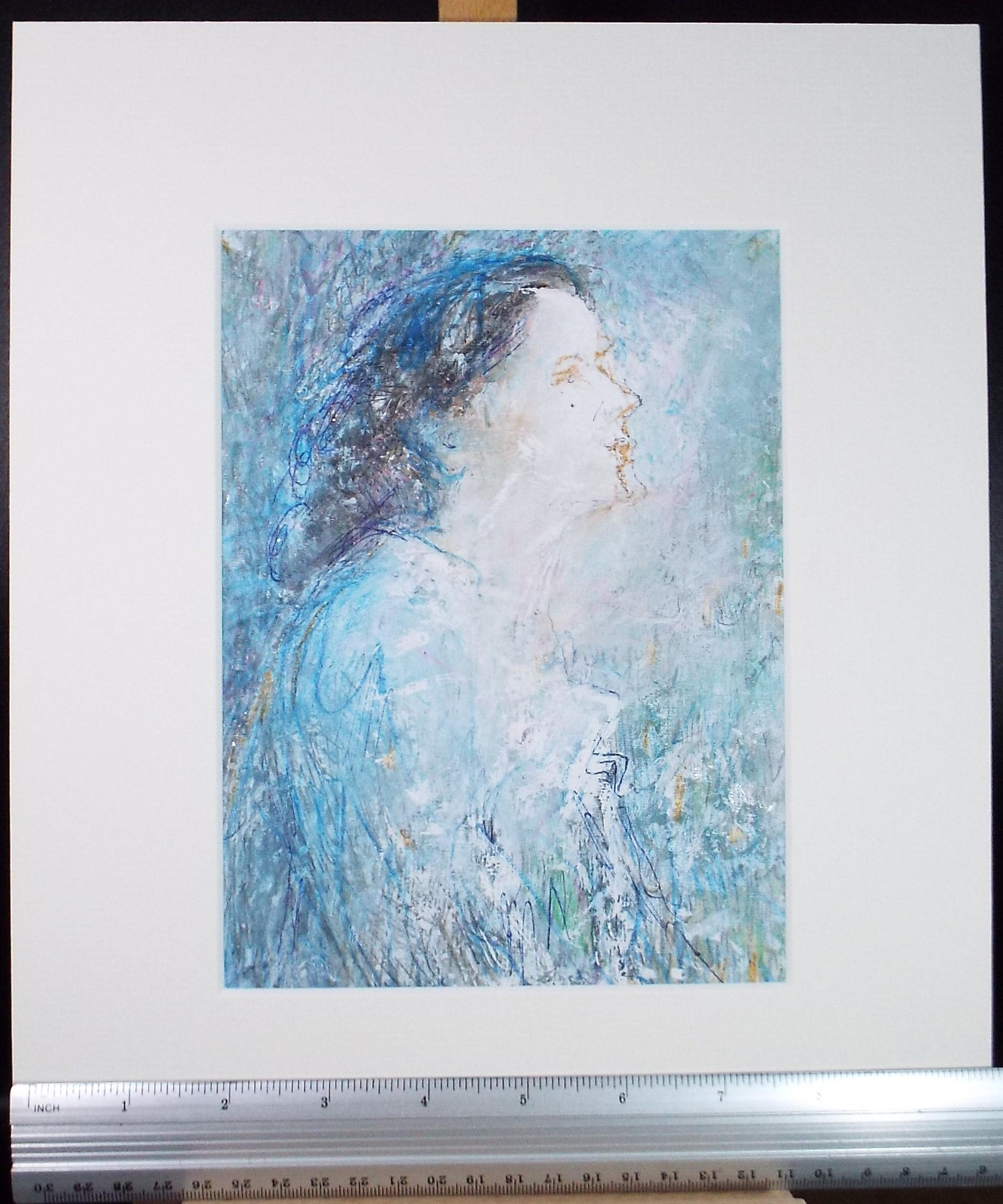 Original mixed media,'Portrait of a woman', circa 1990's, John Gilbey Bowles (1929-2011)