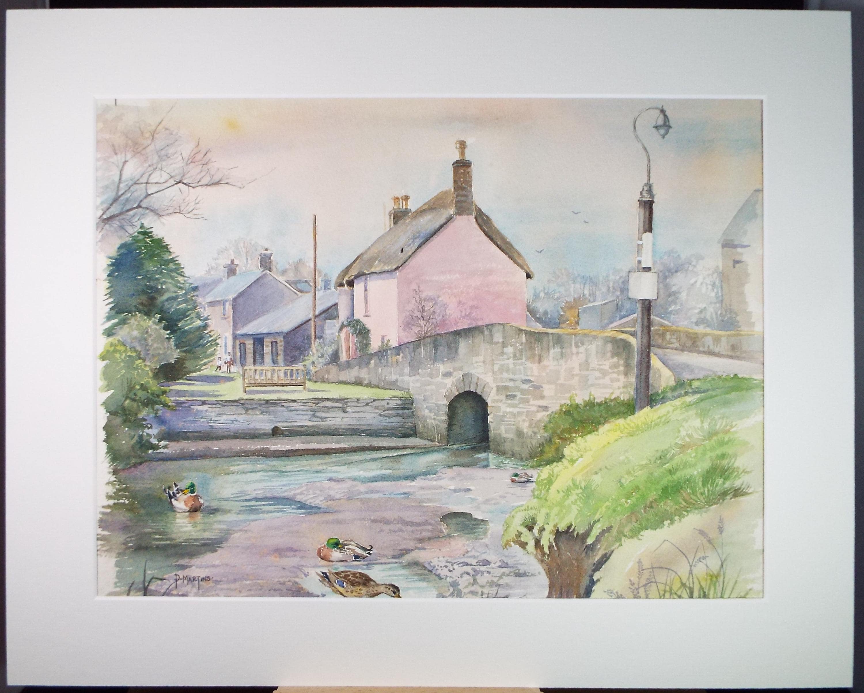 Original Watercolour, 'South pool, South Devon',P Martins s.o.f.a, Dated 1999