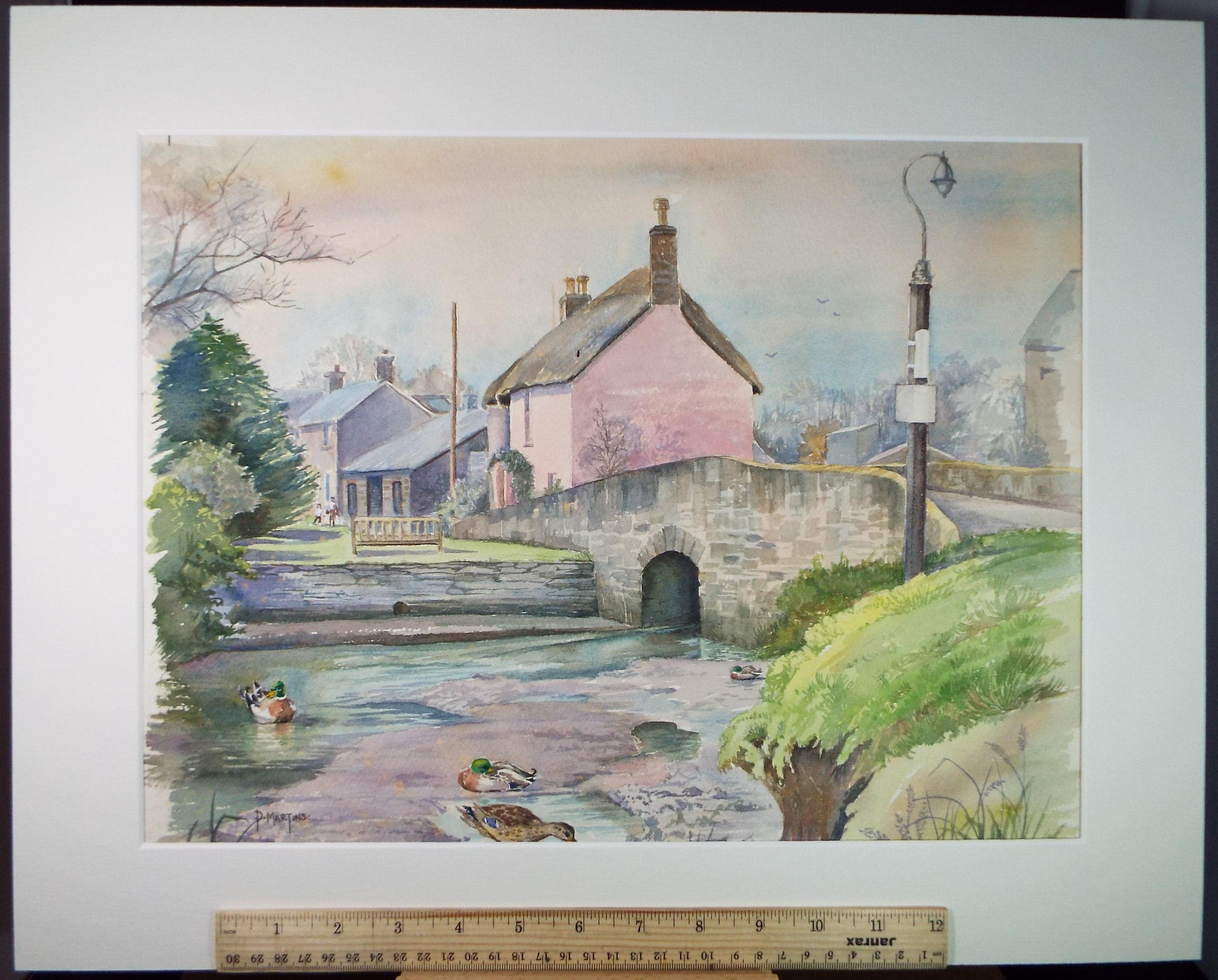 Original Watercolour, 'South pool, South Devon',P Martins s.o.f.a, Dated 1999