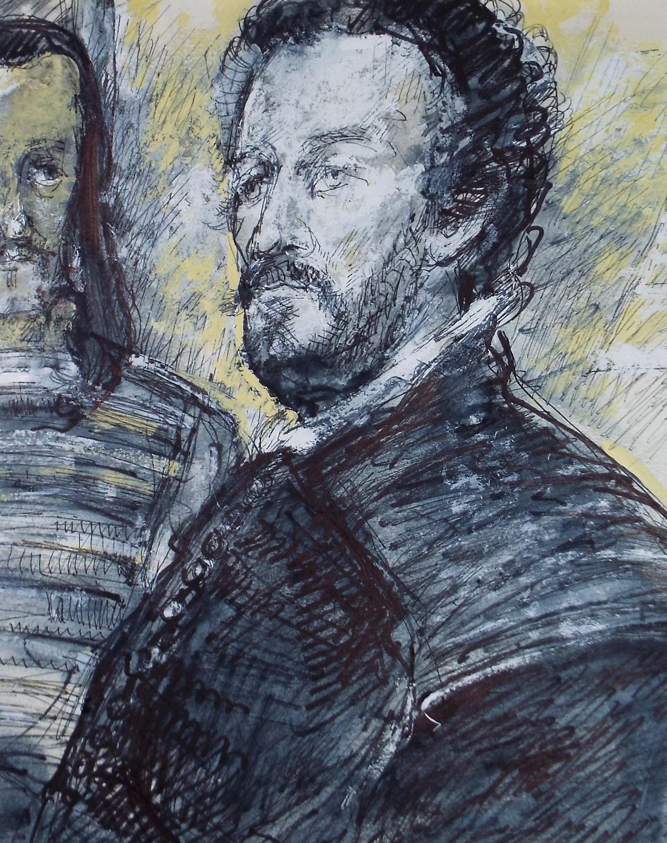 Original Mixed Media, 'Don Quixote', John Gilbey Bowles (1929-2011), Circa 1990's