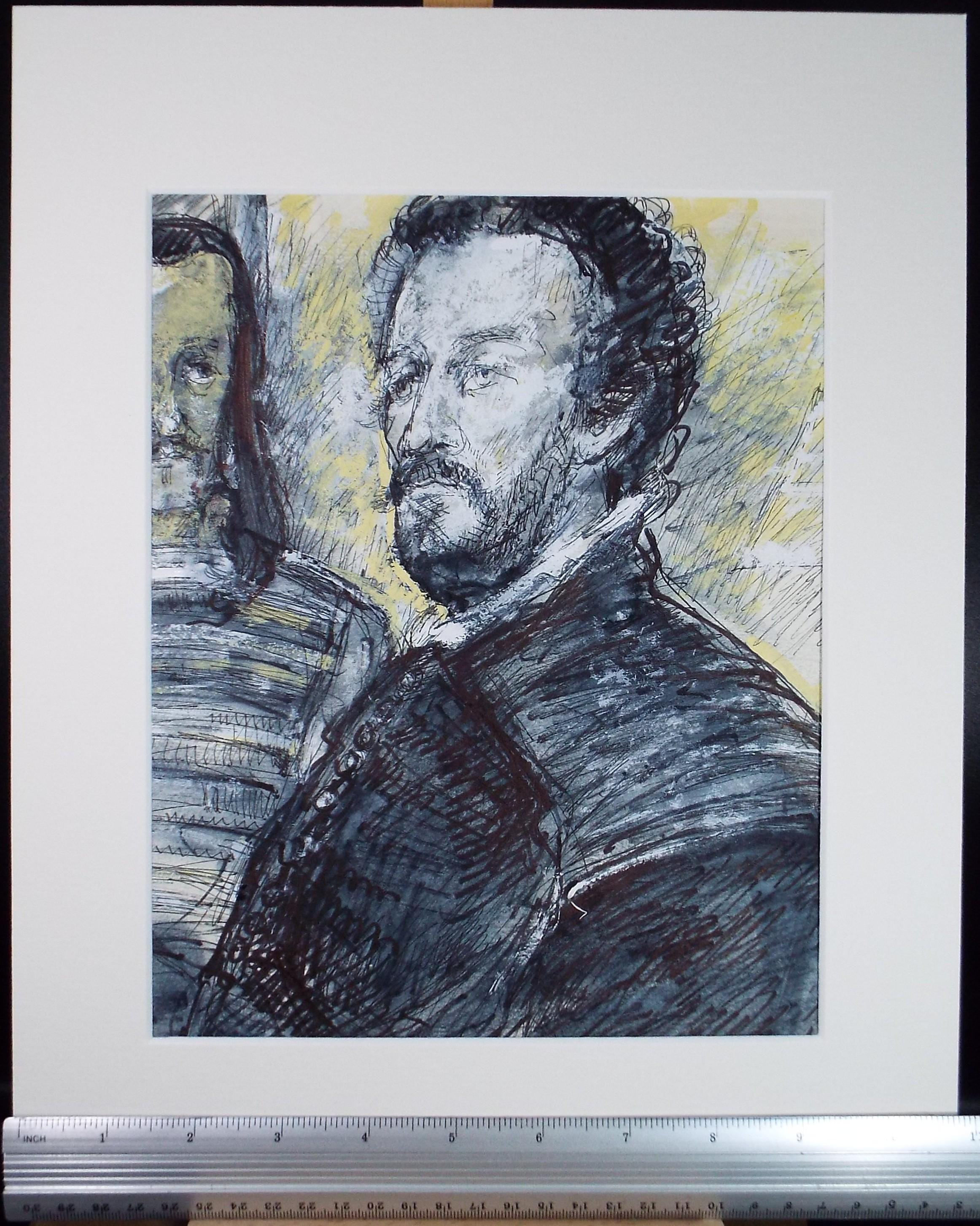 Original Mixed Media, 'Don Quixote', John Gilbey Bowles (1929-2011), Circa 1990's