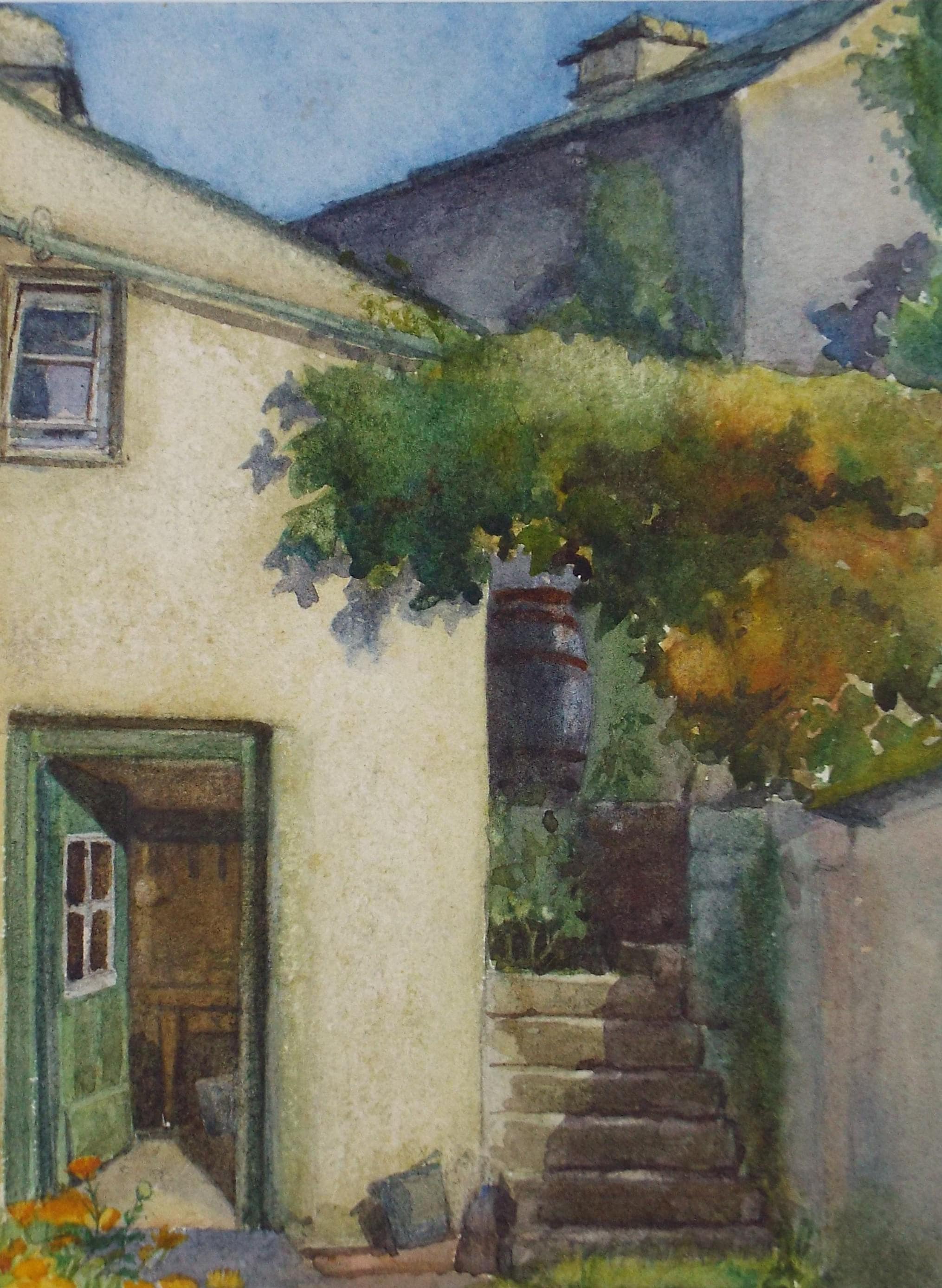 Original Watercolour, 'Keller Cottage, Sandside', L Selby, Dated 1915