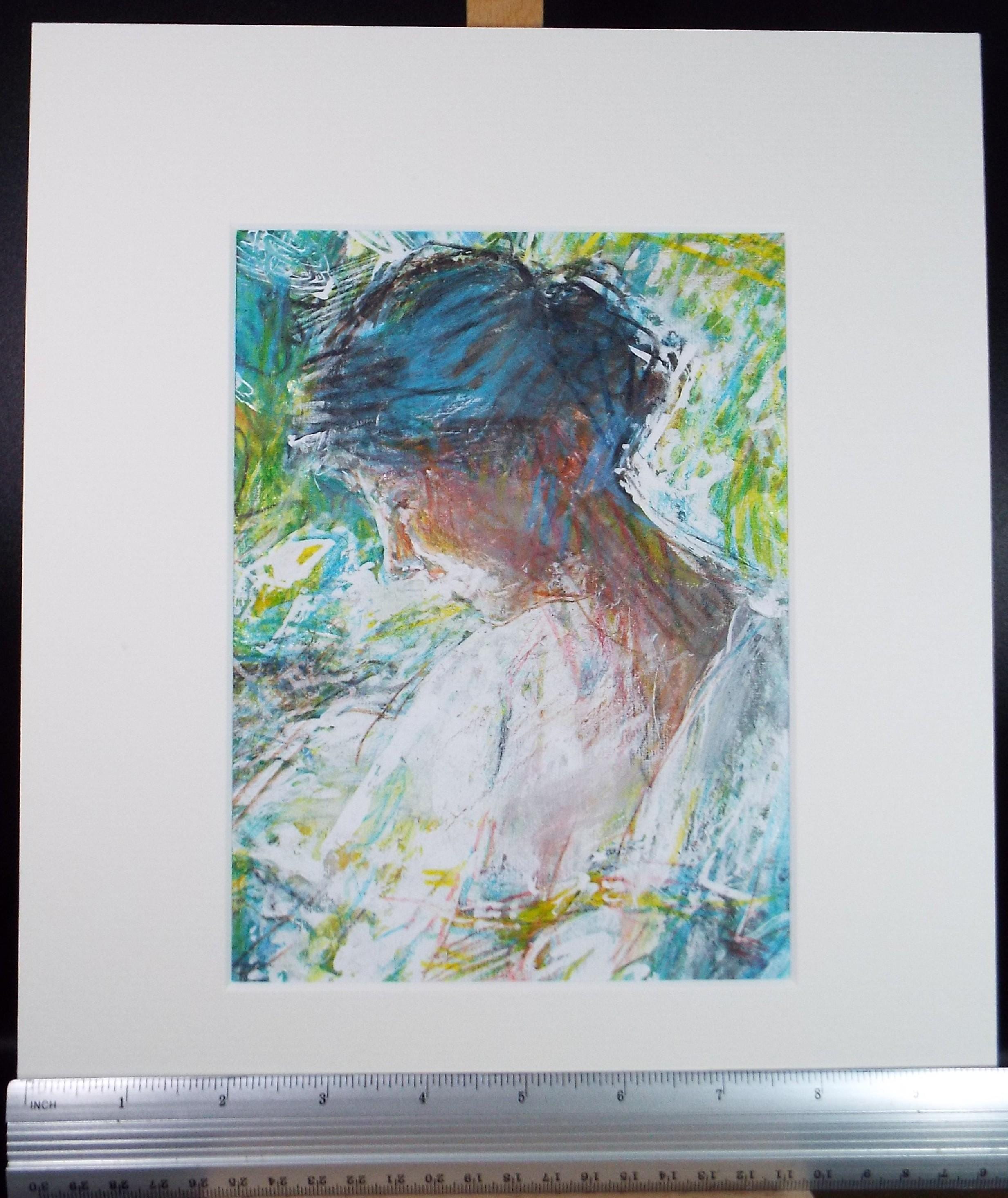 Original mixed media,'Portrait of a woman', circa 1990's, John Gilbey Bowles (1929-2011)