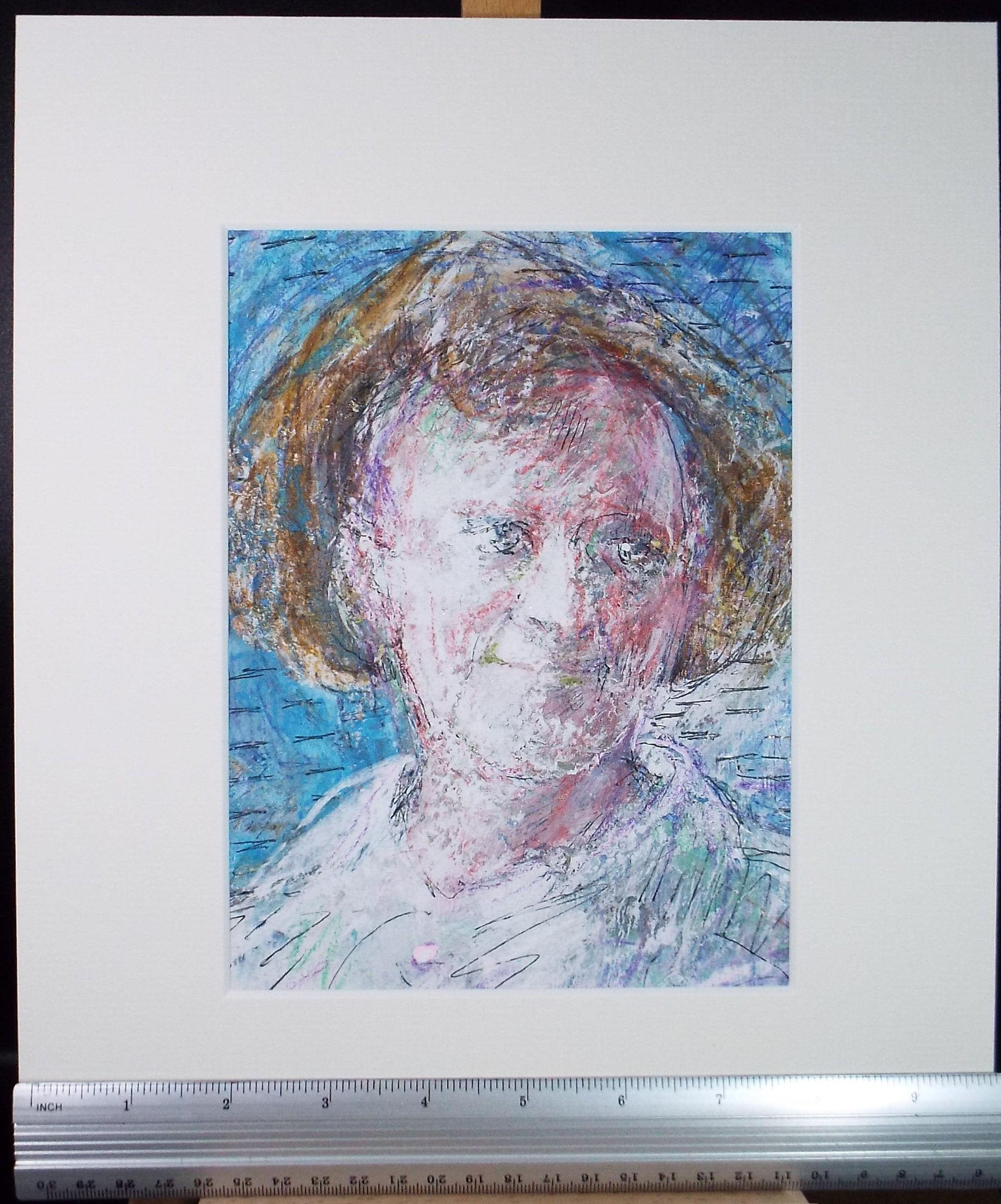 Original mixed media,'Portrait of a woman', circa 1990's, John Gilbey Bowles (1929-2011)