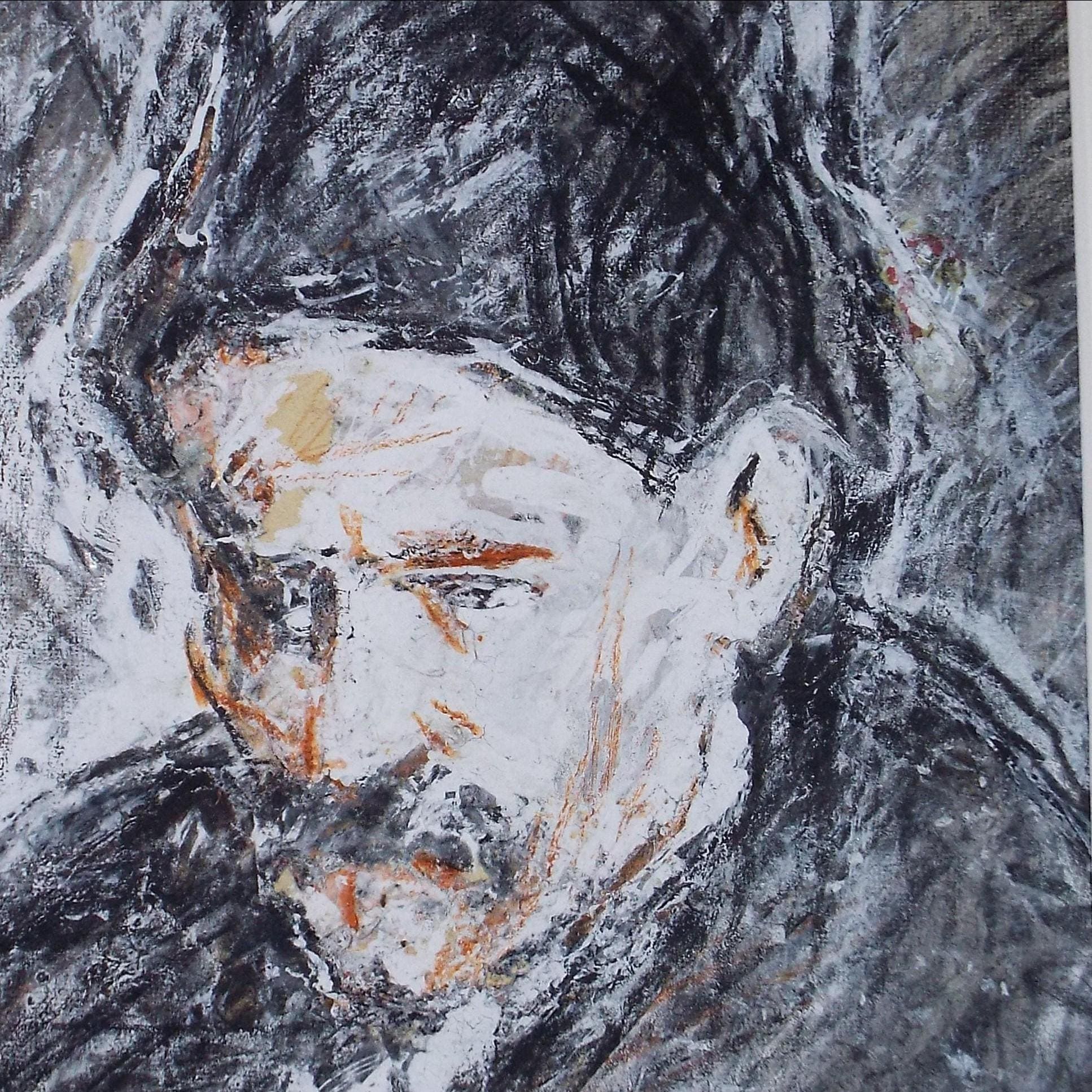 Original mixed media,'Portrait of a man', circa 1990's, John Gilbey Bowles (1929-2011)