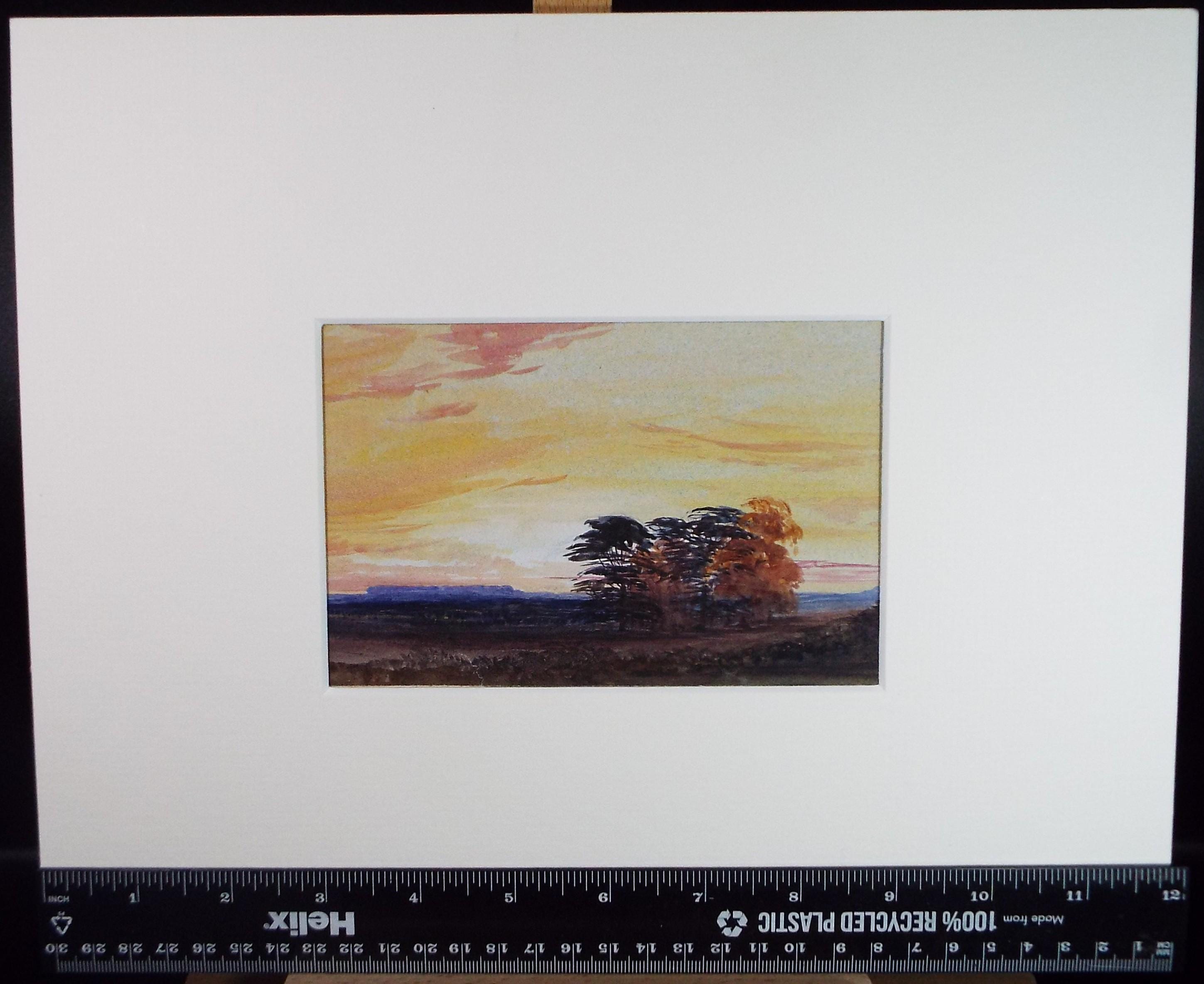 Original Watercolour, 'Broughton', Dated 1868, Artist Unknown