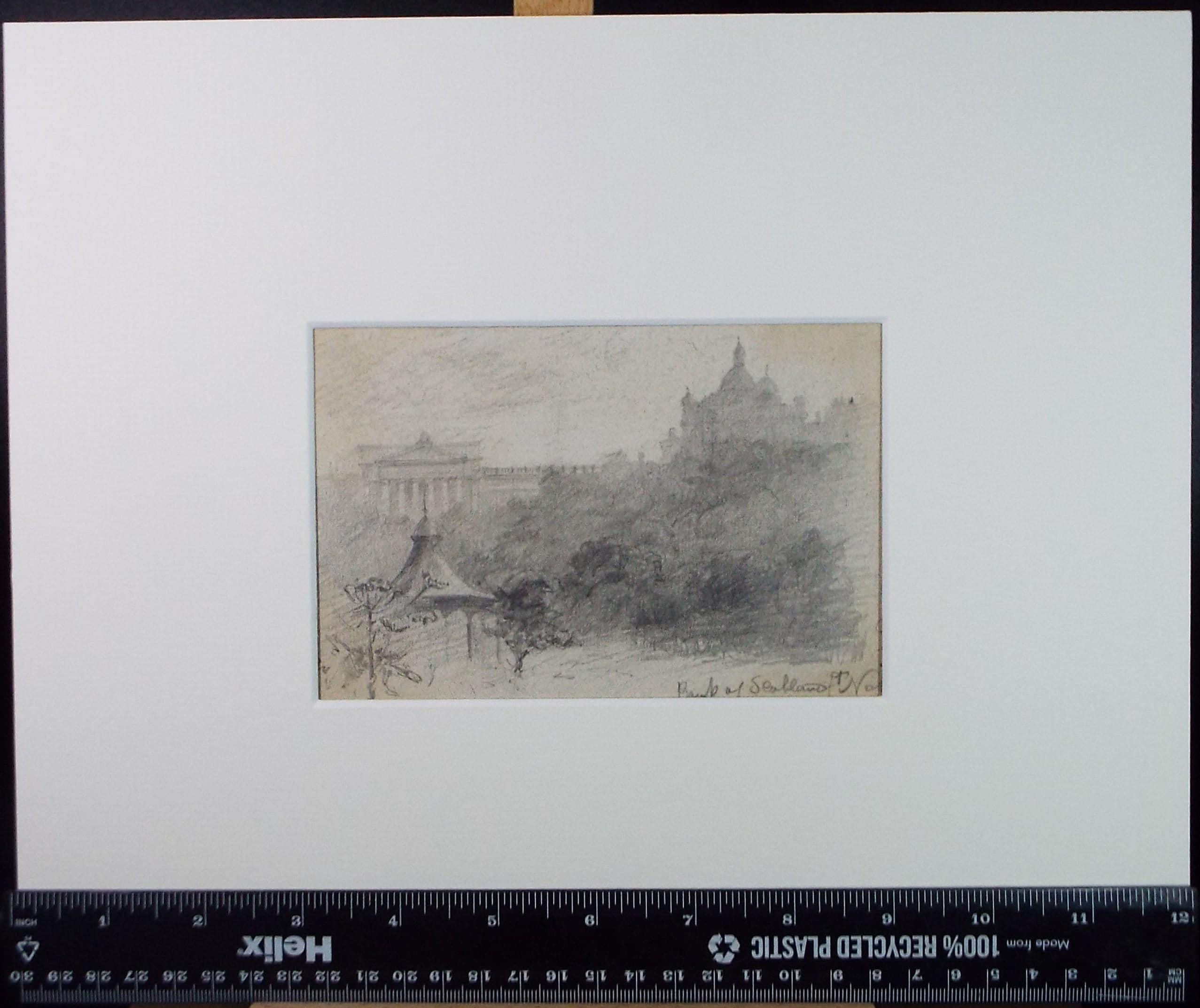 Original Pencil drawing,'Bank of Scotland,Edinburgh',Unknown artist, circa 1900